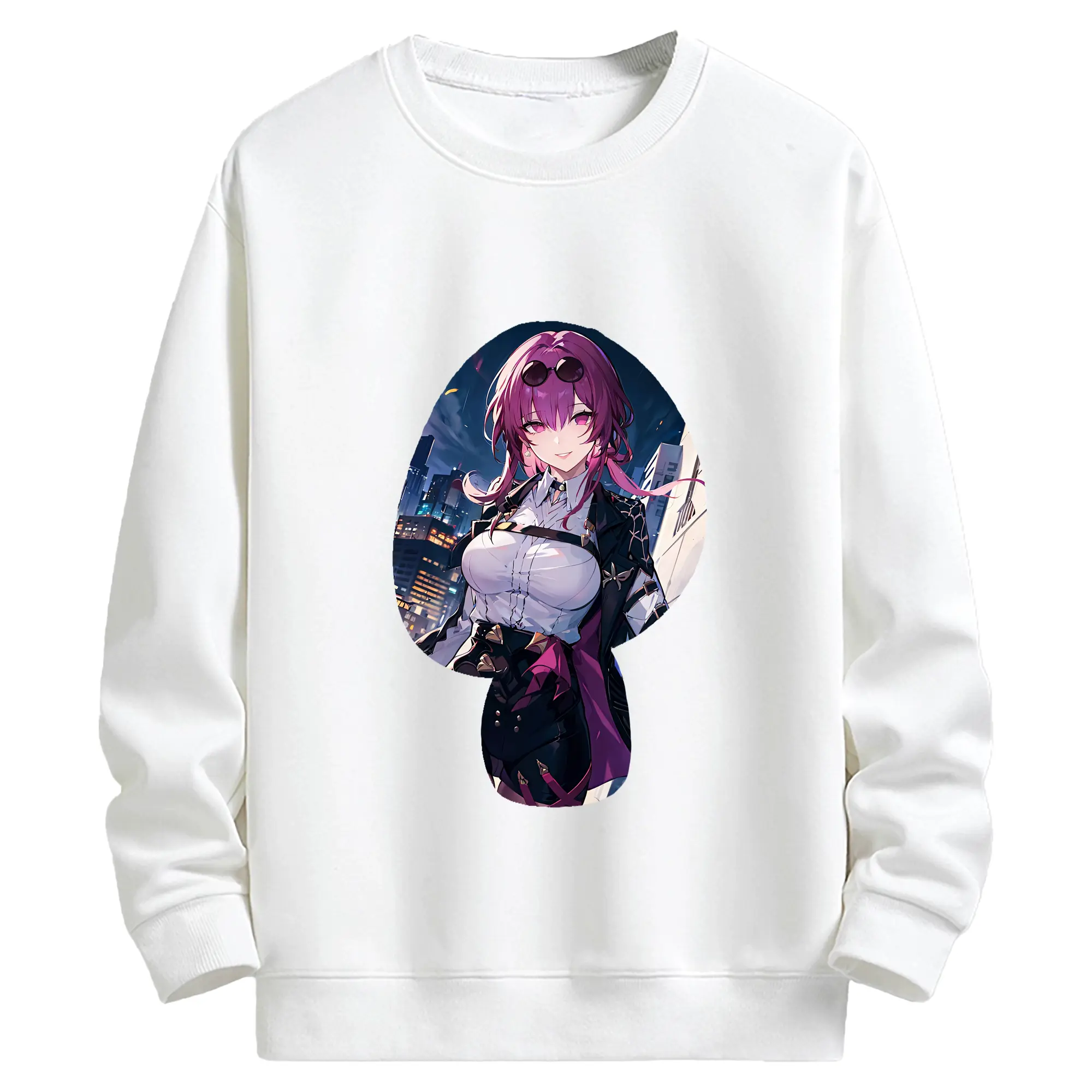 崩壊：スターレイル グッズ カフカ - キッズ クルーネックスウェットシャツ ・ フロントプリント ・ 綿80％ ポリエステル20％ ・ 快適 通学 スポーツ 日常使い お散歩用