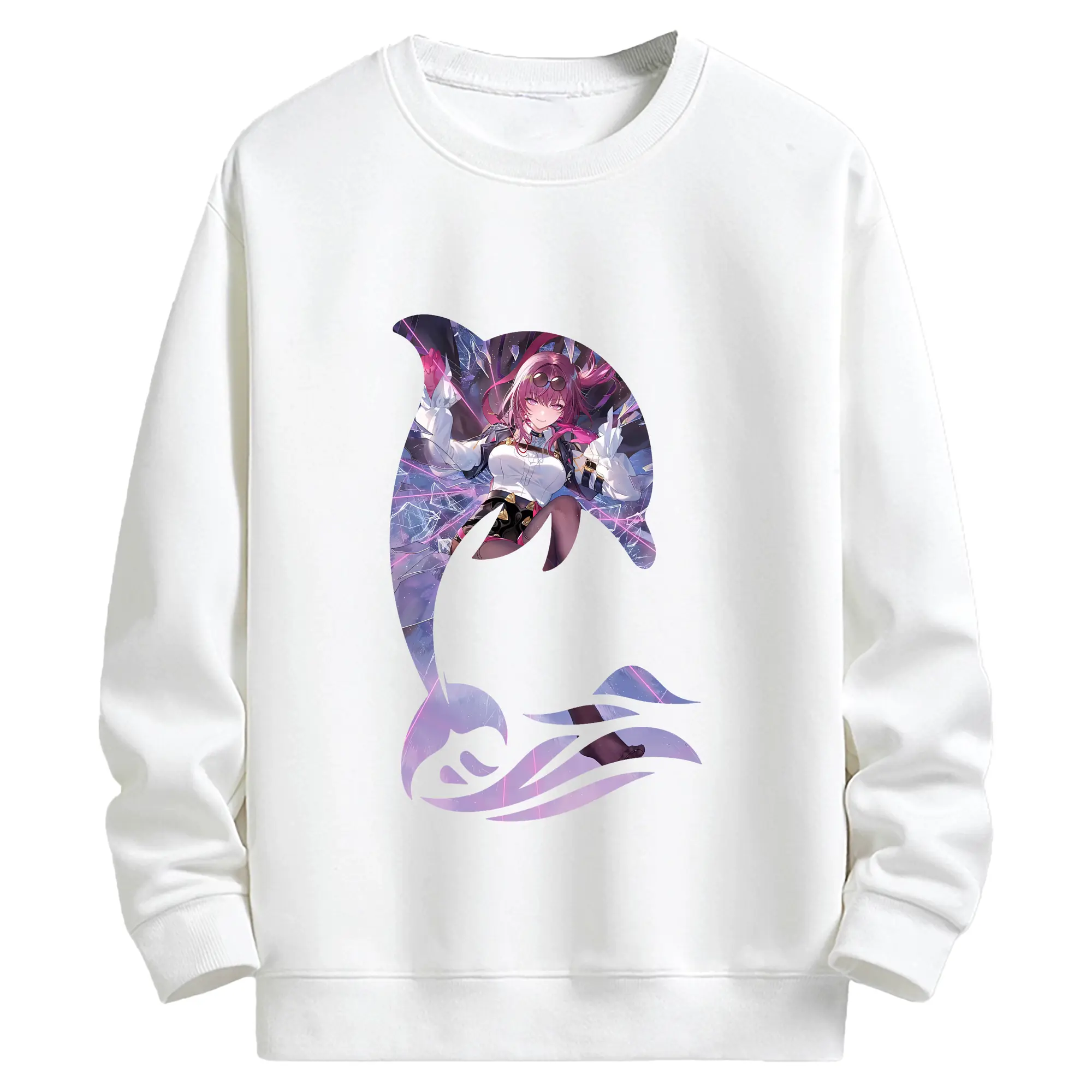 崩壊：スターレイル グッズ カフカ - キッズ クルーネックスウェットシャツ ・ フロントプリント ・ 綿80％ ポリエステル20％ ・ 快適 通学 スポーツ 日常使い お散歩用