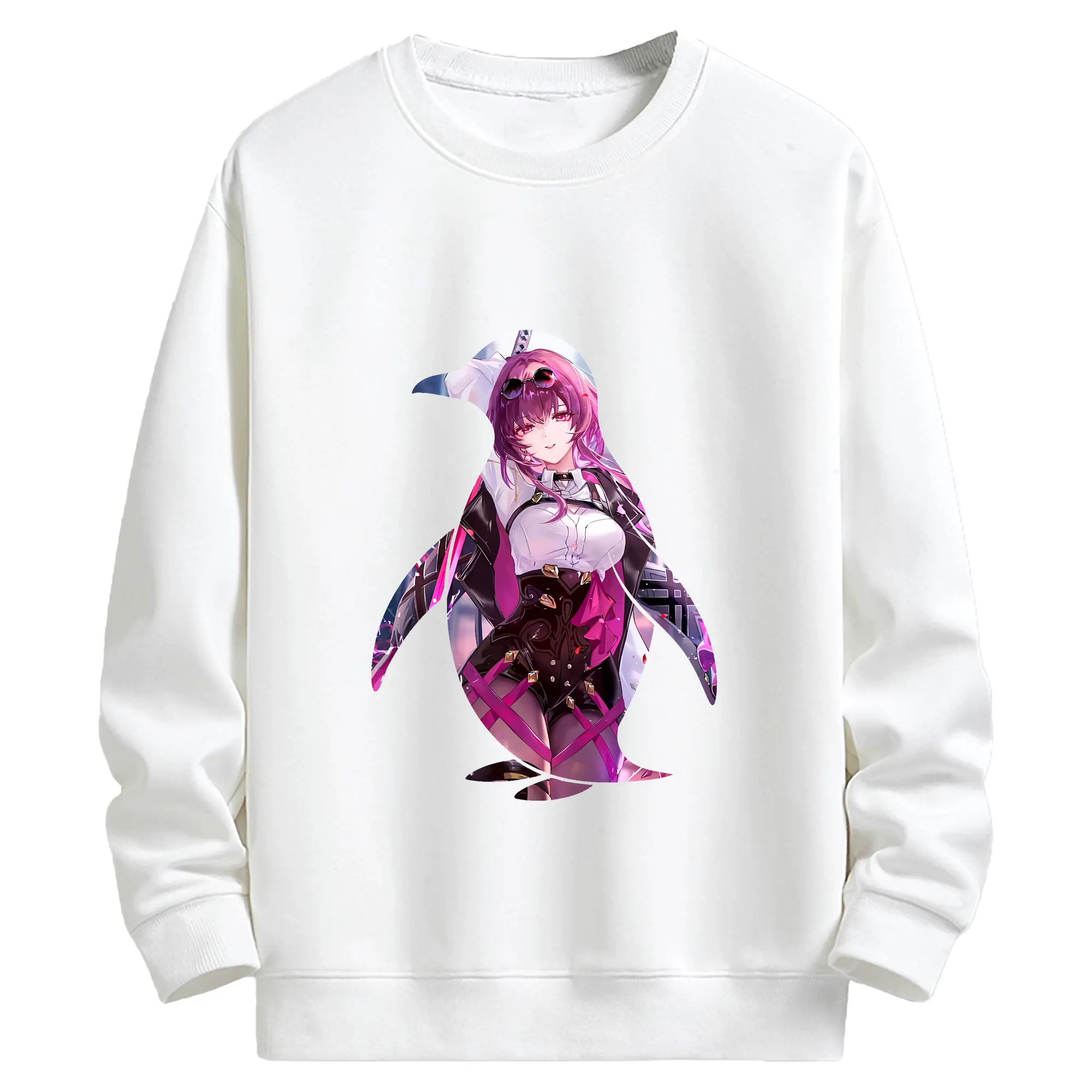 崩壊：スターレイル グッズ カフカ - キッズ クルーネックスウェットシャツ ・ フロントプリント ・ 綿80％ ポリエステル20％ ・ 快適 通学 スポーツ 日常使い お散歩用