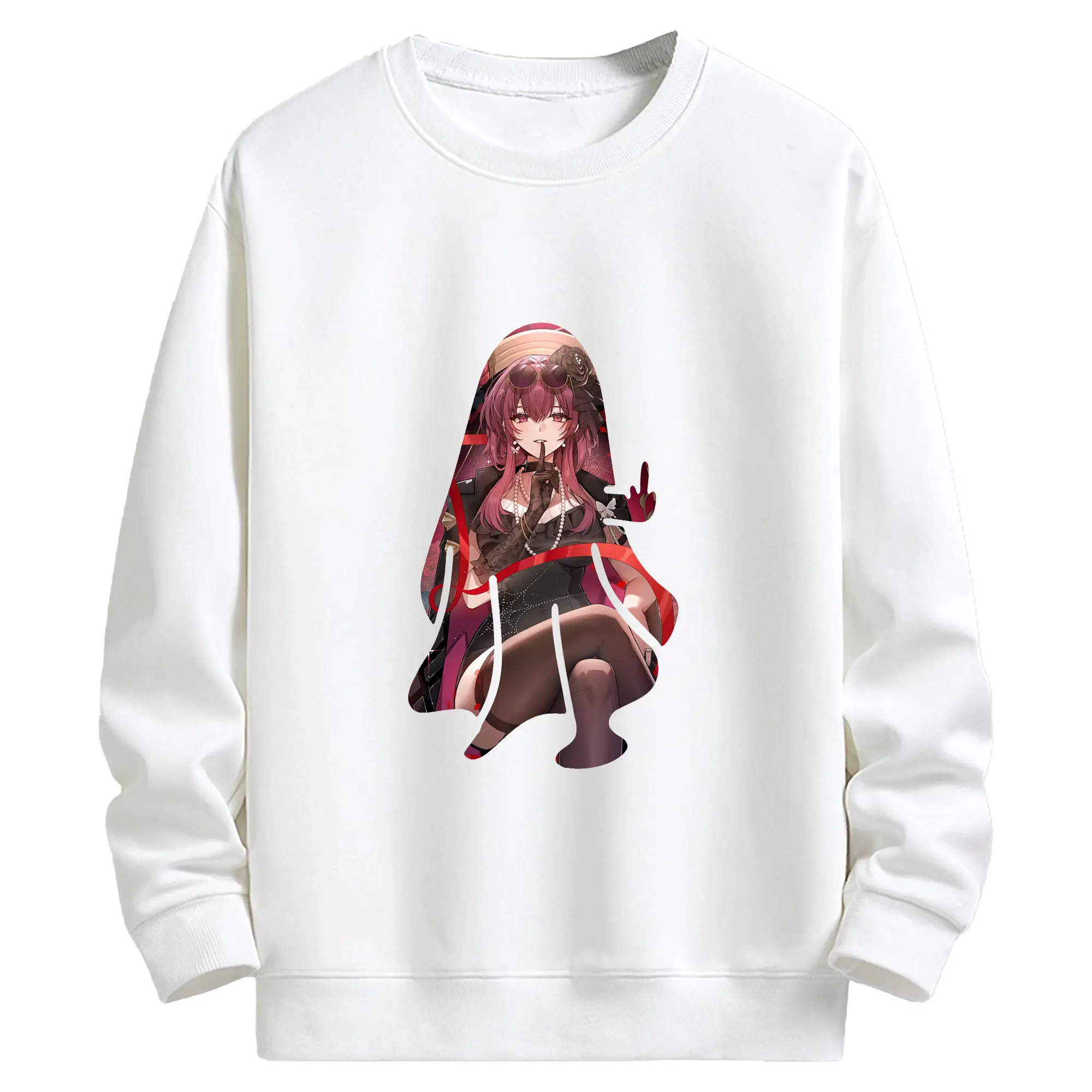 崩壊：スターレイル グッズ カフカ - キッズ クルーネックスウェットシャツ ・ フロントプリント ・ 綿80％ ポリエステル20％ ・ 快適 通学 スポーツ 日常使い お散歩用