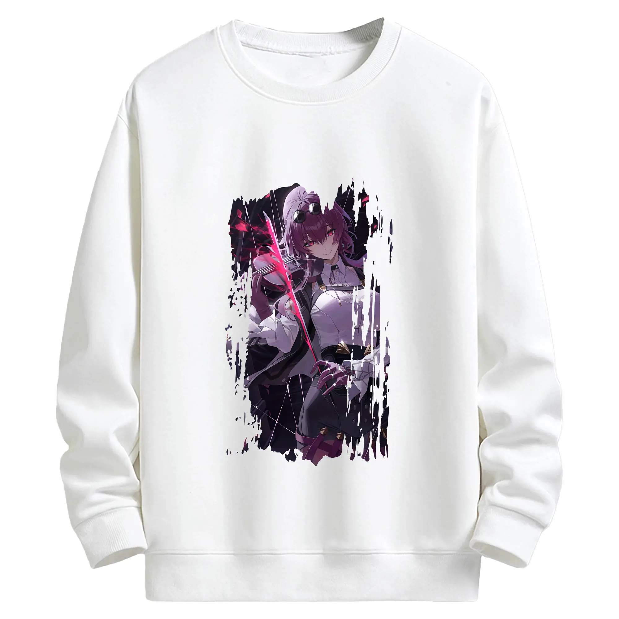 崩壊：スターレイル グッズ カフカ - キッズ クルーネックスウェットシャツ ・ フロントプリント ・ 綿80％ ポリエステル20％ ・ 快適 通学 スポーツ 日常使い お散歩用