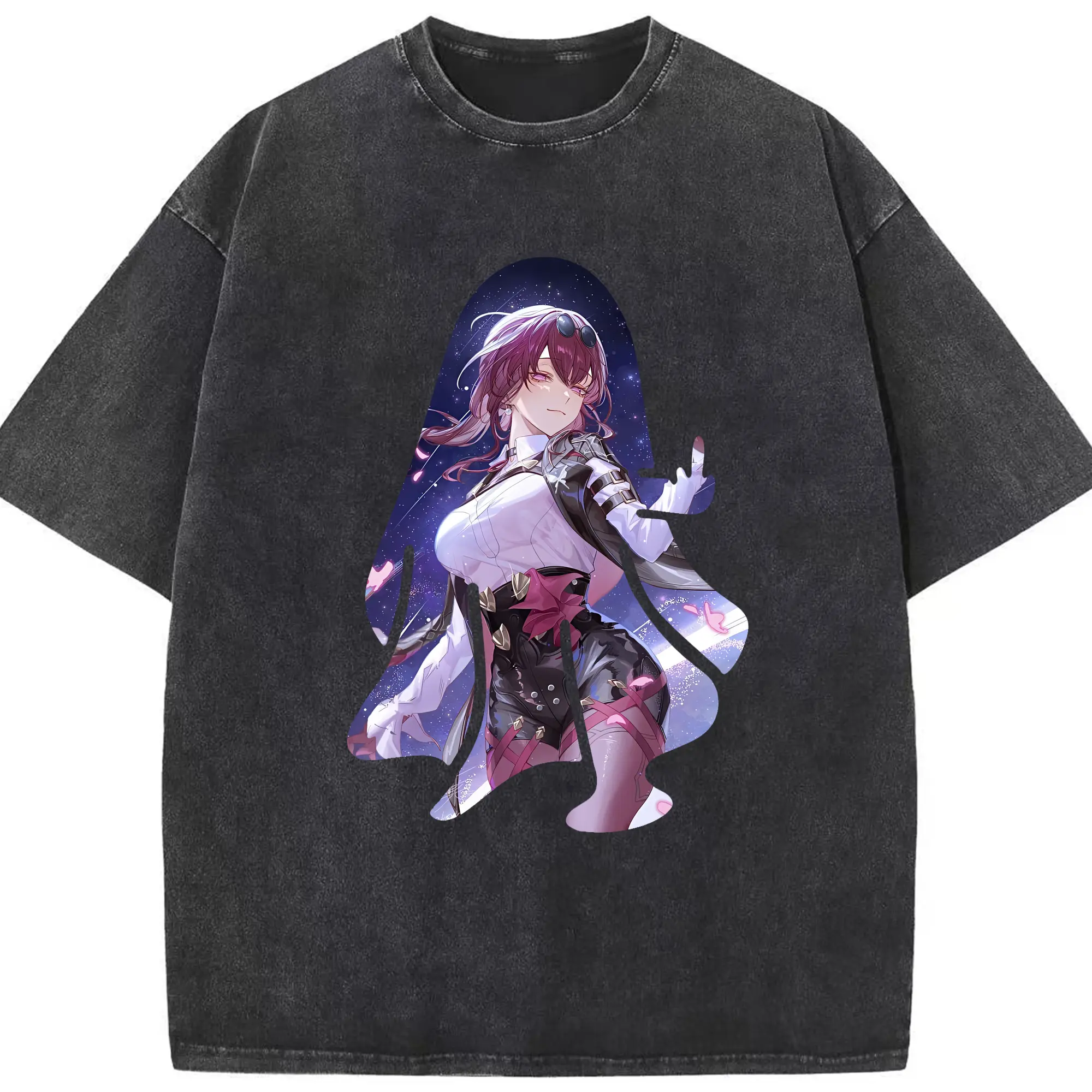 崩壊：スターレイル グッズ カフカ - 綿100％ ヴィンテージ風 半袖Tシャツ ・ フロントプリント ・ 柔らか肌触り ・ 通気性 快適 ・ スポーツ カジュアル 外出用