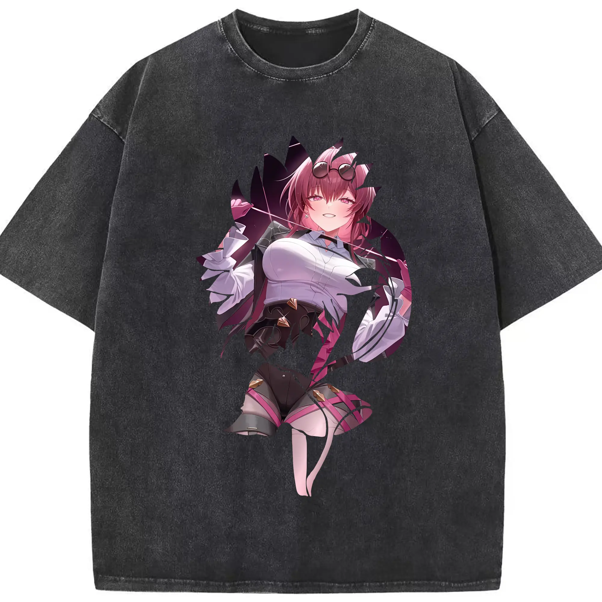 崩壊：スターレイル グッズ カフカ - 綿100％ ヴィンテージ風 半袖Tシャツ ・ フロントプリント ・ 柔らか肌触り ・ 通気性 快適 ・ スポーツ カジュアル 外出用