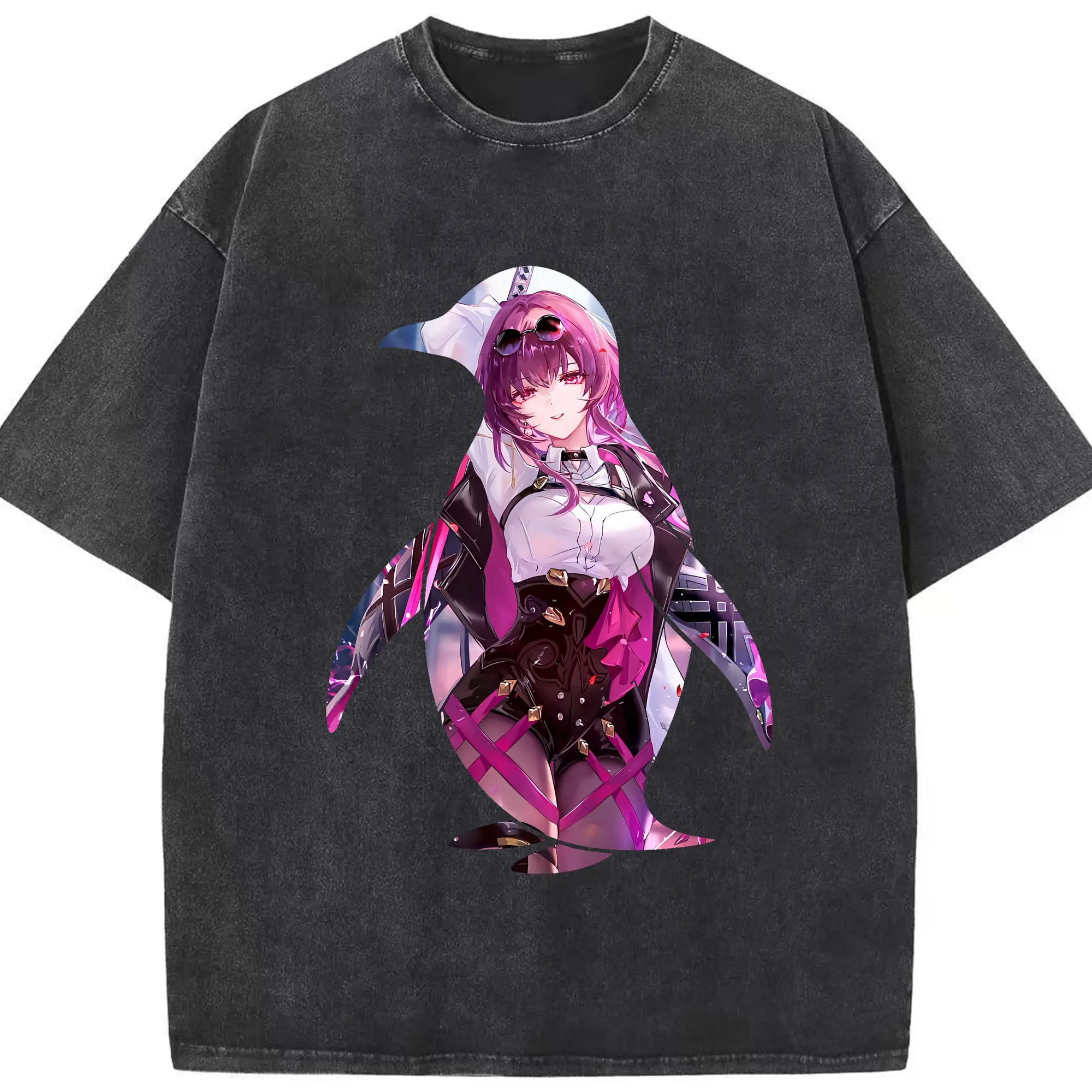 崩壊：スターレイル グッズ カフカ - 綿100％ ヴィンテージ風 半袖Tシャツ ・ フロントプリント ・ 柔らか肌触り ・ 通気性 快適 ・ スポーツ カジュアル 外出用