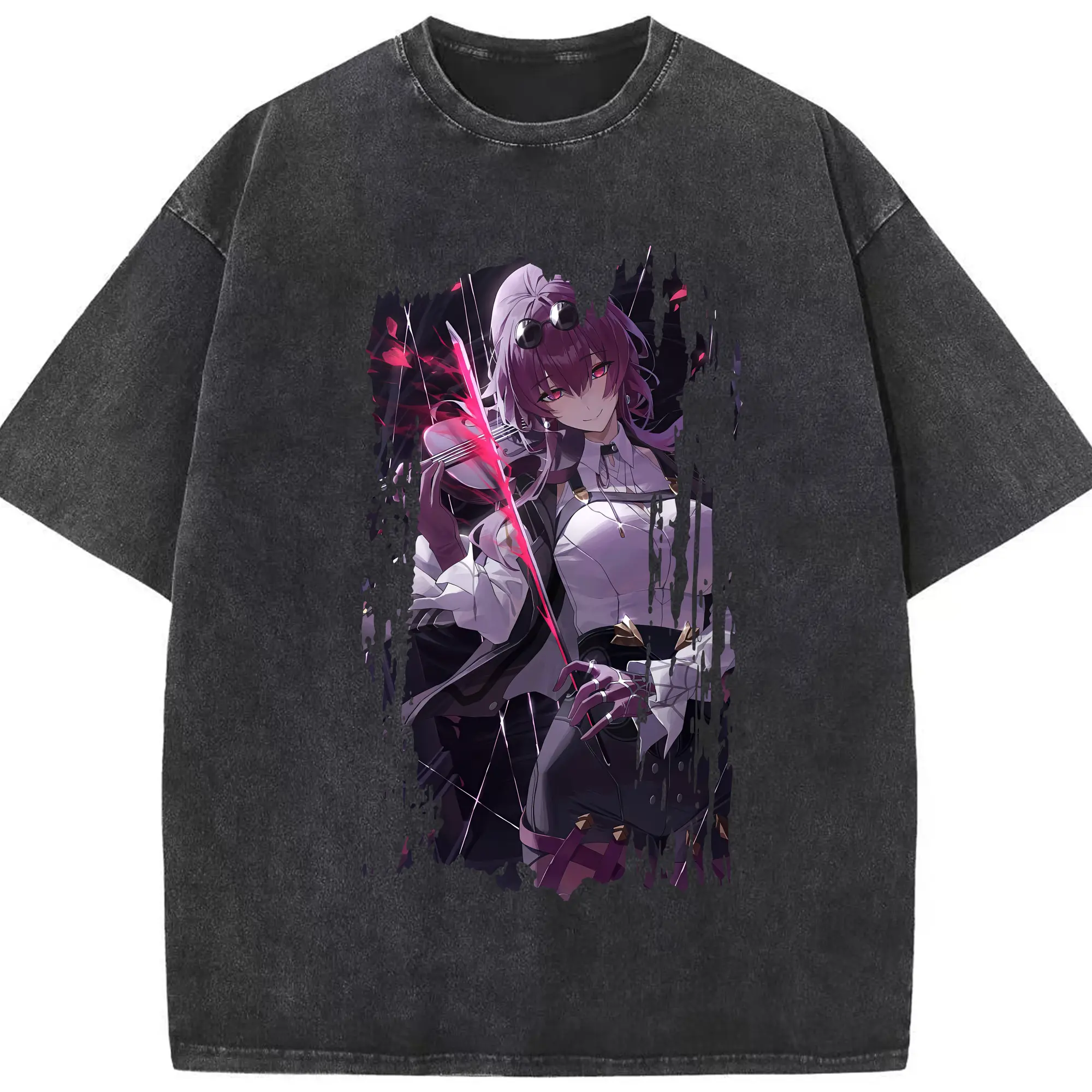 崩壊：スターレイル グッズ カフカ - 綿100％ ヴィンテージ風 半袖Tシャツ ・ フロントプリント ・ 柔らか肌触り ・ 通気性 快適 ・ スポーツ カジュアル 外出用