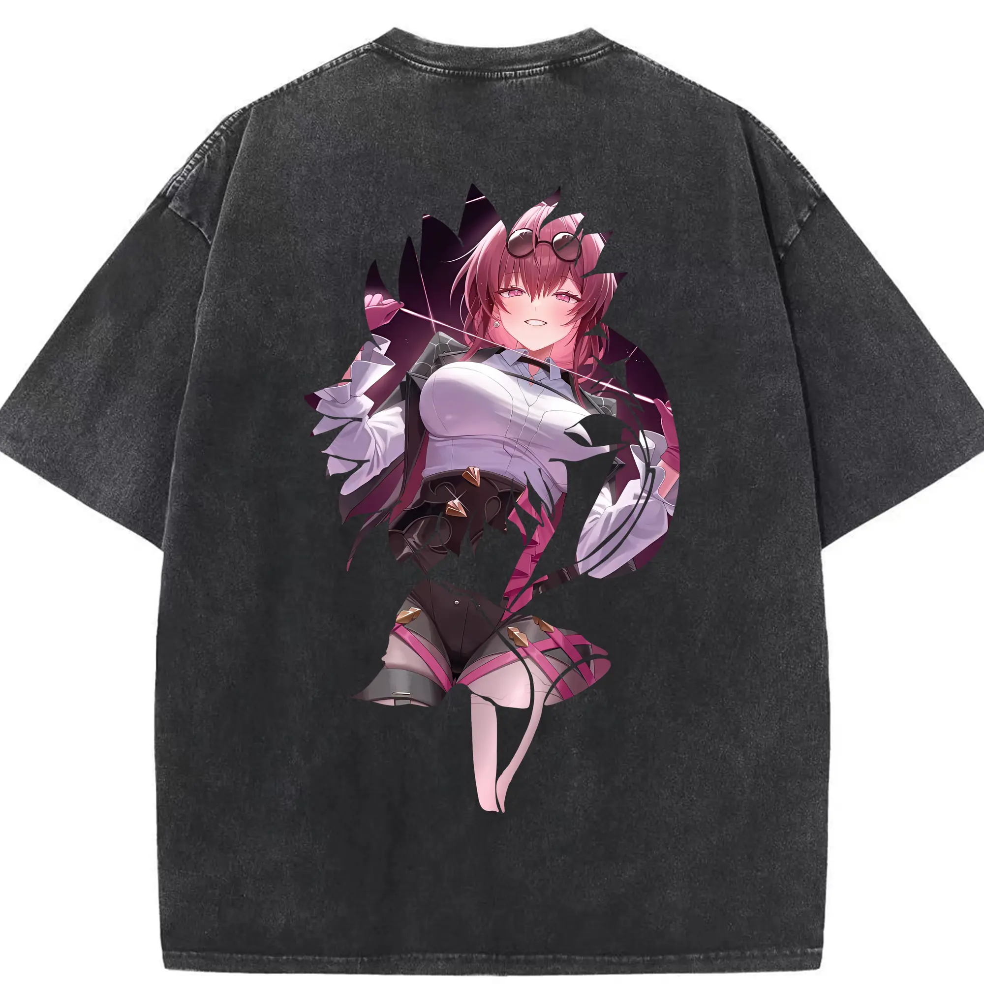 崩壊：スターレイル グッズ カフカ - 綿100％ ヴィンテージ風 半袖Tシャツ ・ 背面プリント ・ 柔らか肌触り ・ 通気性 快適 ・ スポーツ カジュアル 外出用