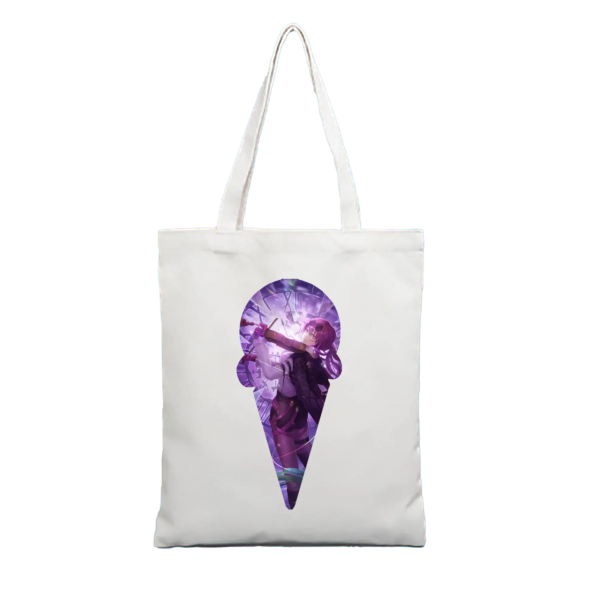 崩壊：スターレイル グッズ カフカ - 縦型キャンバス手提げバッグ（トートバッグ） ・ キャンバス素材 ・ ショッピング用 ・ 軽量 丈夫 お手入れ簡単