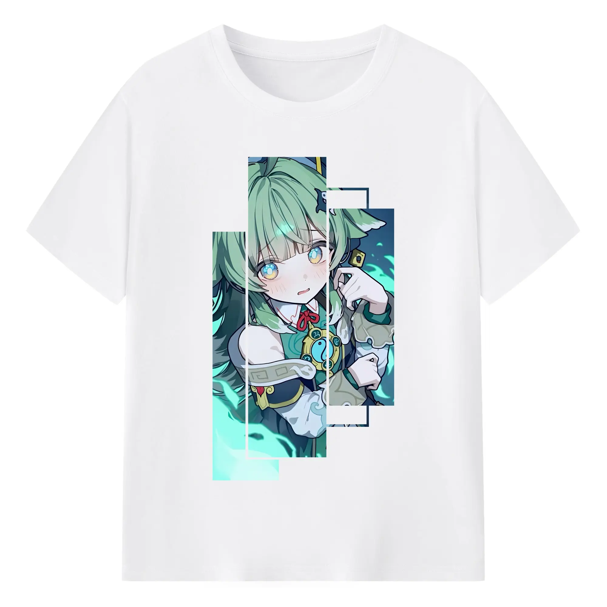 崩壊：スターレイル グッズ フォフォ - 綿100％ 半袖Tシャツ ・ フロントプリント ・ 快適 通気性 ・ 日常使い 散歩 スポーツ用