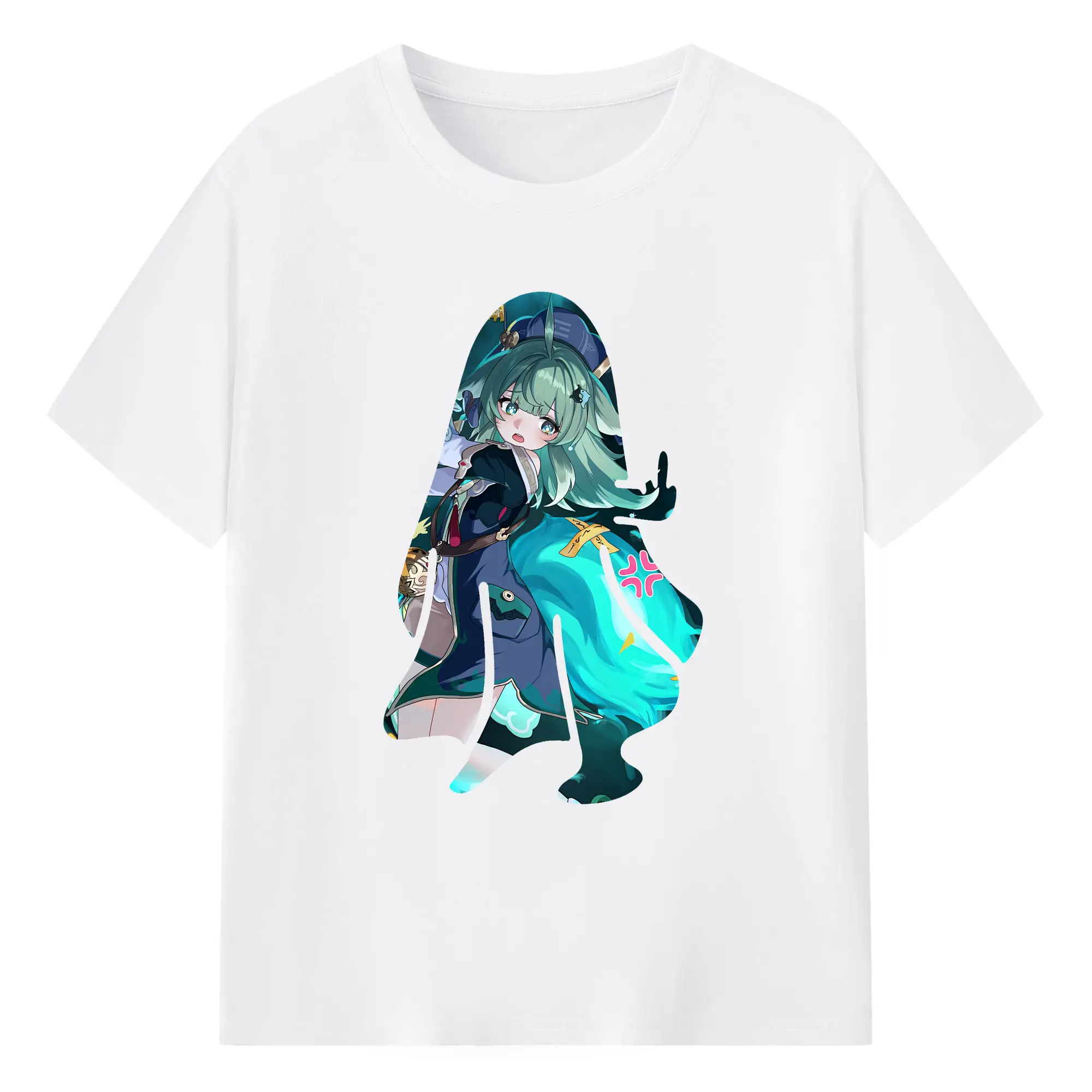 崩壊：スターレイル グッズ フォフォ - 綿100％ 半袖Tシャツ ・ フロントプリント ・ 快適 通気性 ・ 日常使い 散歩 スポーツ用