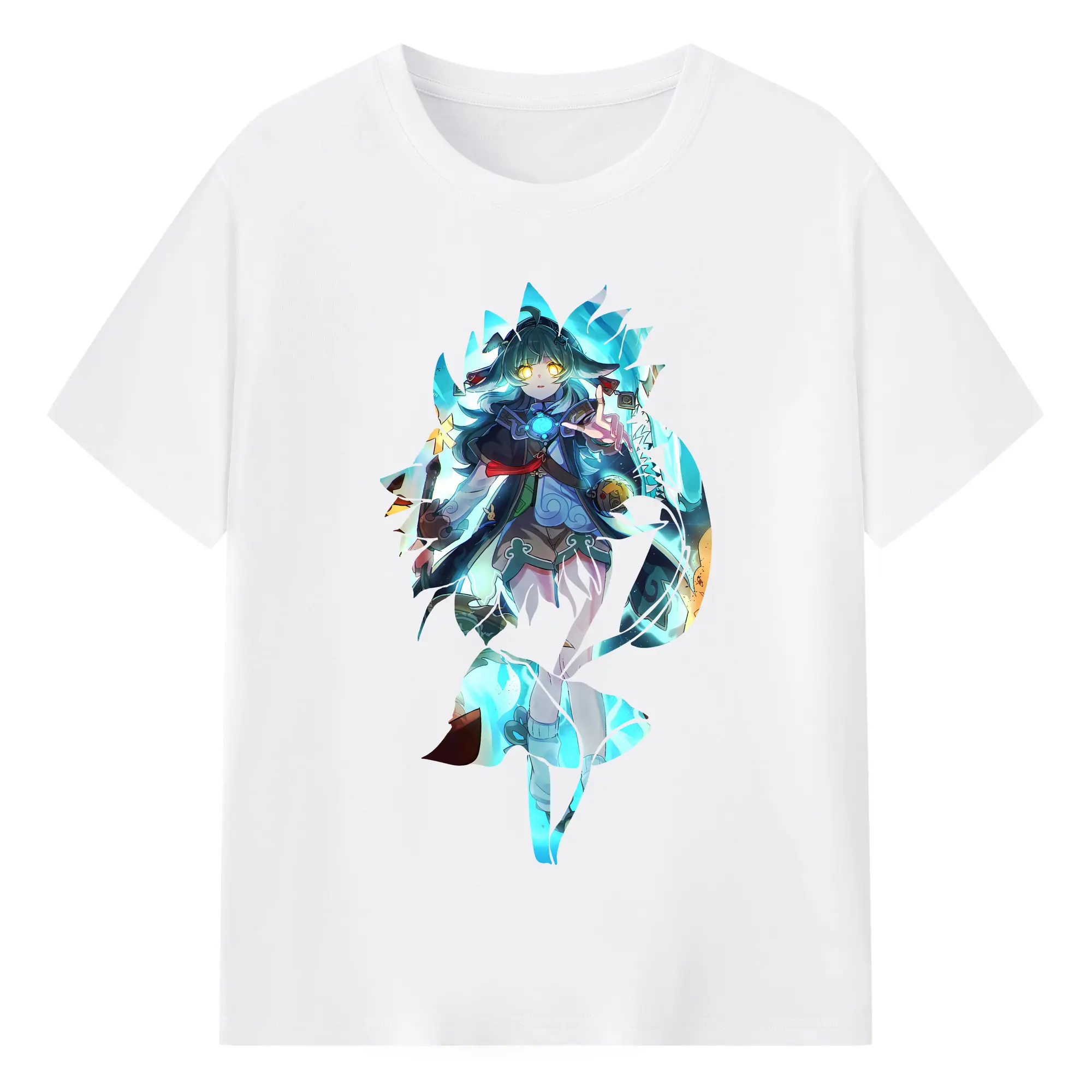 崩壊：スターレイル グッズ フォフォ - 綿100％ 半袖Tシャツ ・ フロントプリント ・ 快適 通気性 ・ 日常使い 散歩 スポーツ用