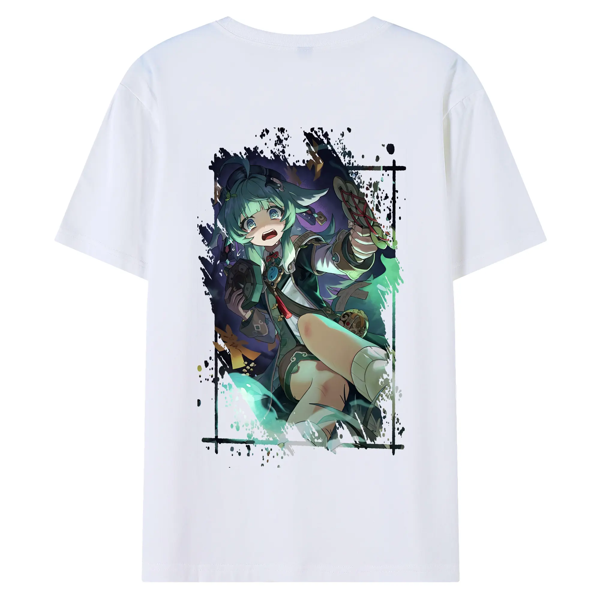 崩壊：スターレイル グッズ フォフォ - 綿100％ 半袖Tシャツ ・ バックプリント ・ 快適 通気性 ・ 日常使い 散歩 スポーツ用