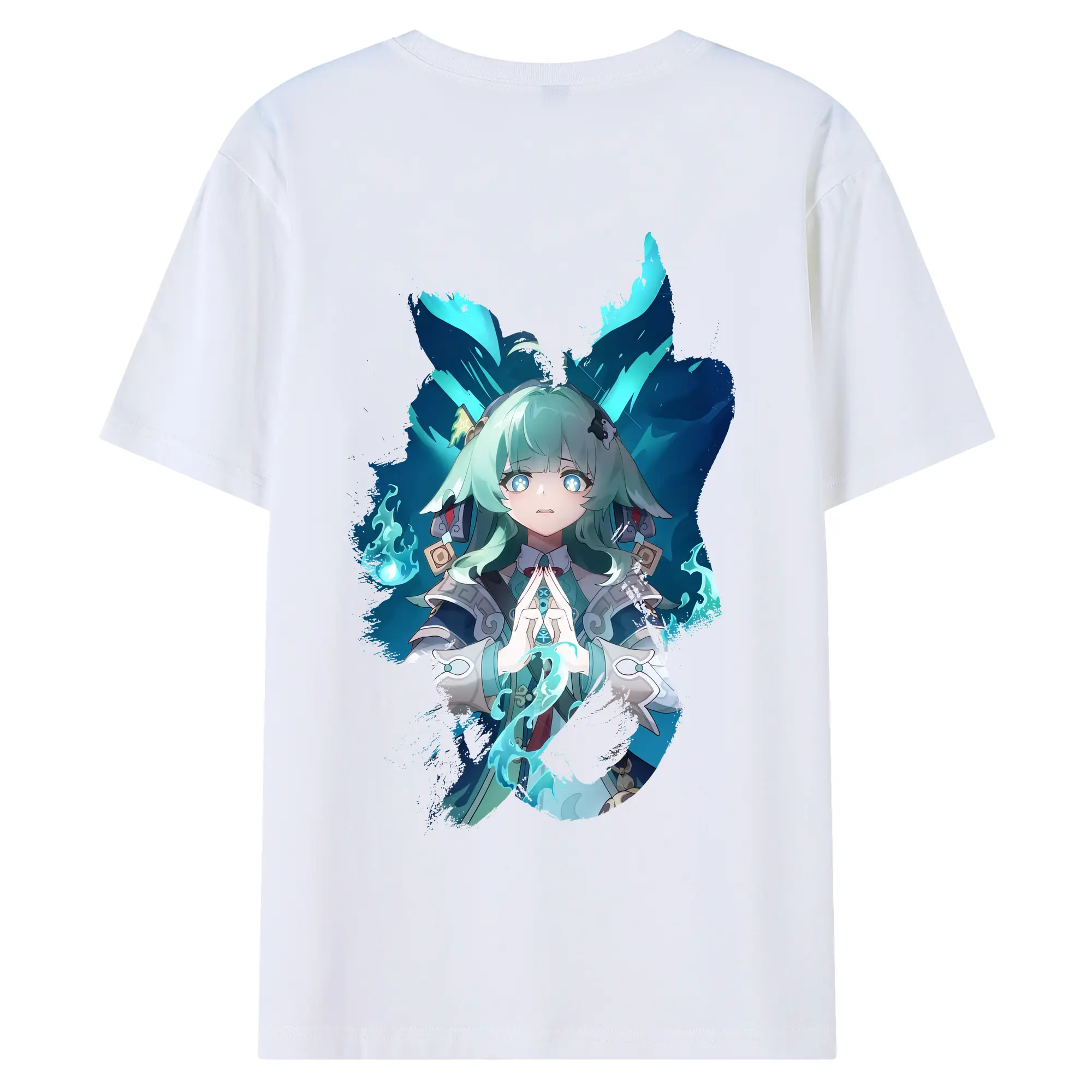 崩壊：スターレイル グッズ フォフォ - 綿100％ 半袖Tシャツ ・ バックプリント ・ 快適 通気性 ・ 日常使い 散歩 スポーツ用