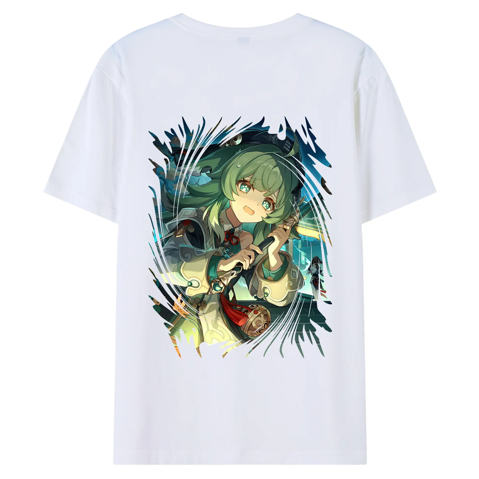 崩壊：スターレイル グッズ フォフォ - 綿100％ 半袖Tシャツ ・ バックプリント ・ 快適 通気性 ・ 日常使い 散歩 スポーツ用