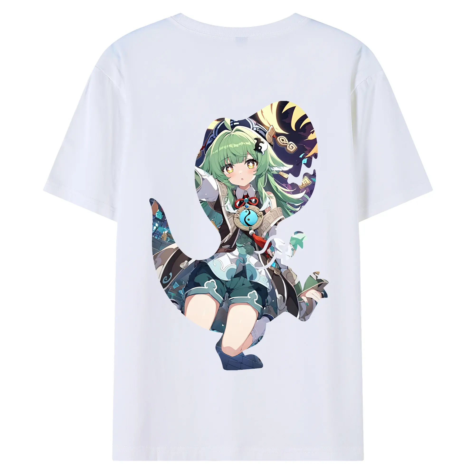 崩壊：スターレイル グッズ フォフォ - 綿100％ 半袖Tシャツ ・ バックプリント ・ 快適 通気性 ・ 日常使い 散歩 スポーツ用