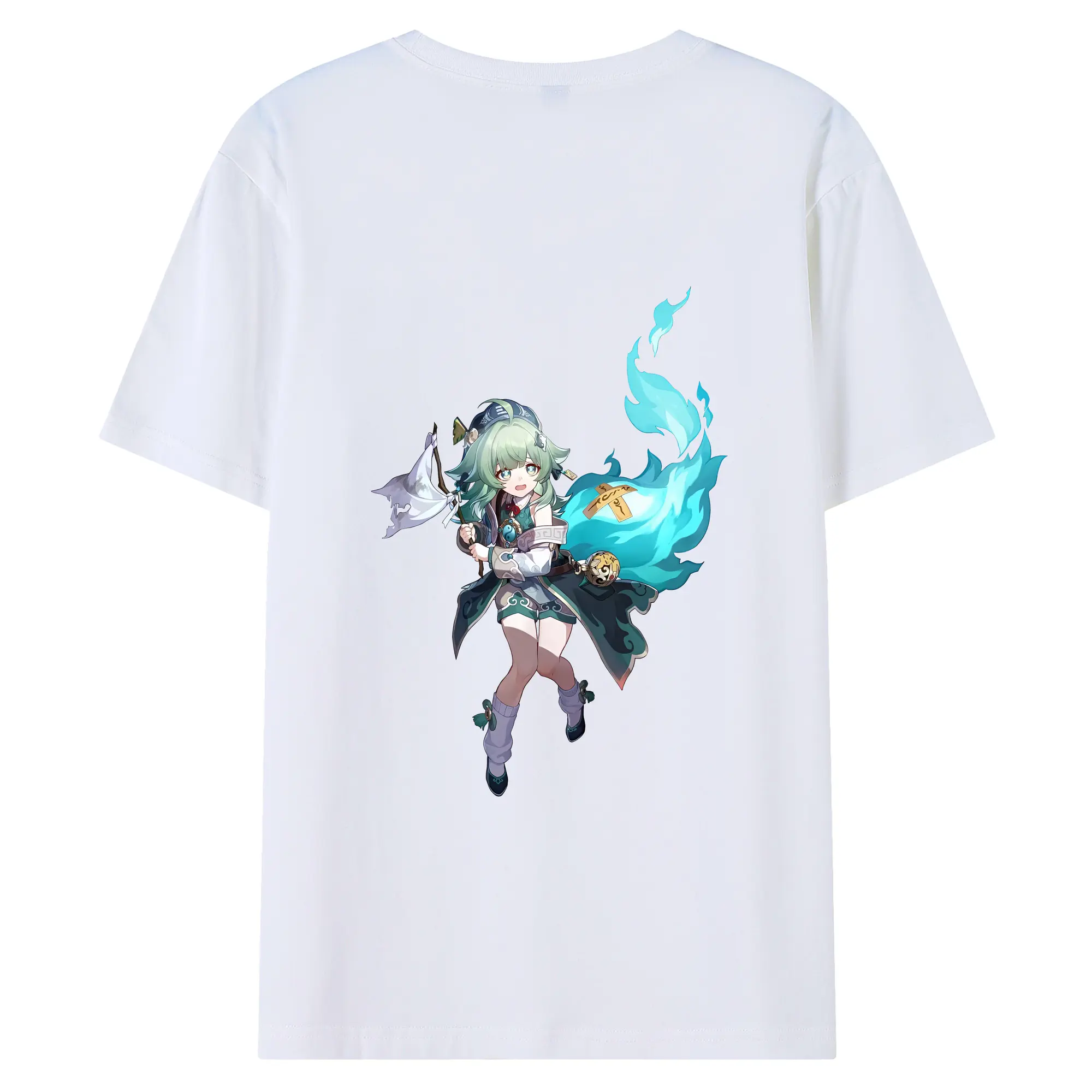 崩壊：スターレイル グッズ フォフォ - 綿100％ 半袖Tシャツ ・ バックプリント ・ 快適 通気性 ・ 日常使い 散歩 スポーツ用