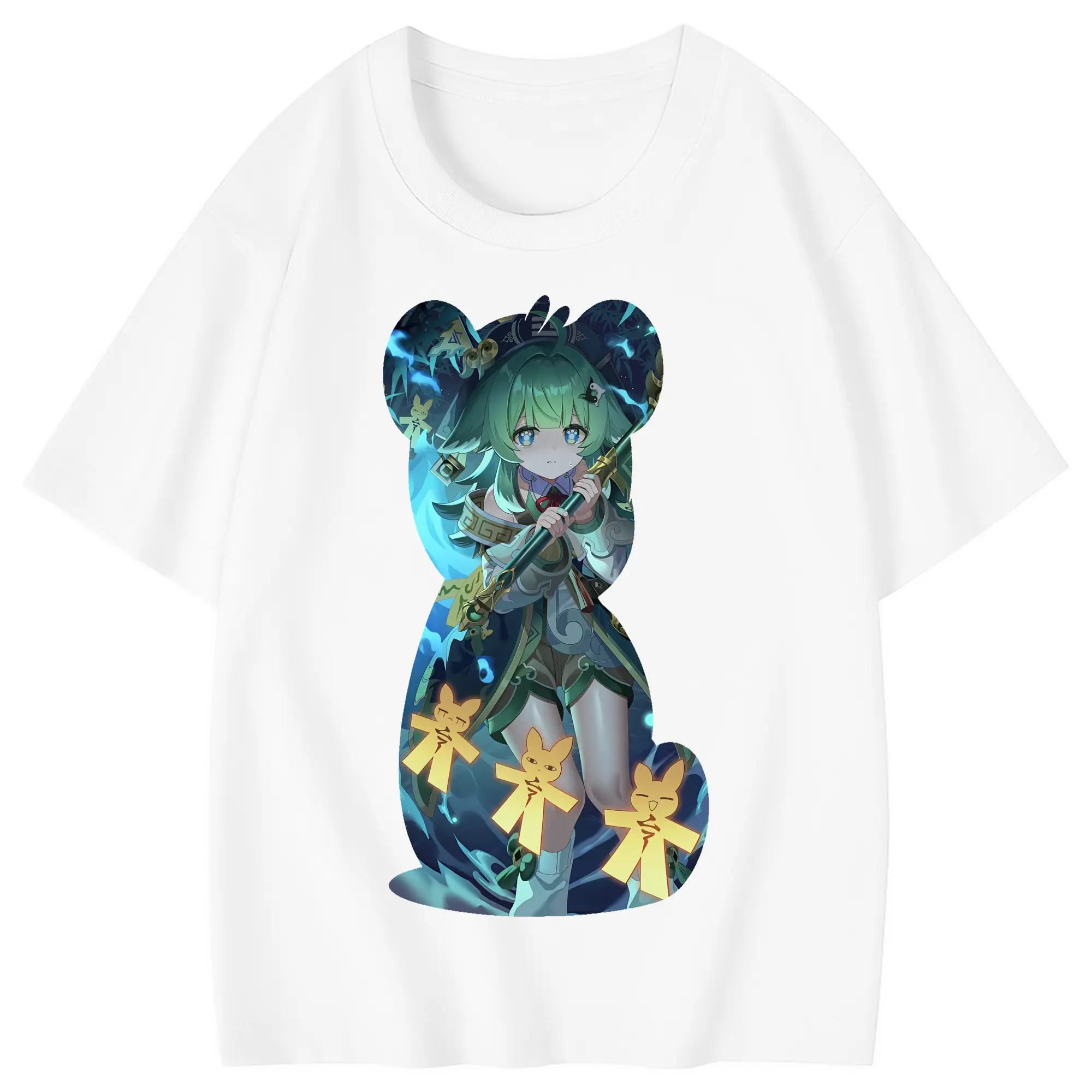 崩壊：スターレイル グッズ フォフォ - 綿100％ キッズTシャツ ・ フロントプリント ・ 快適 通気性 ・ スポーツ カジュアル 散歩用