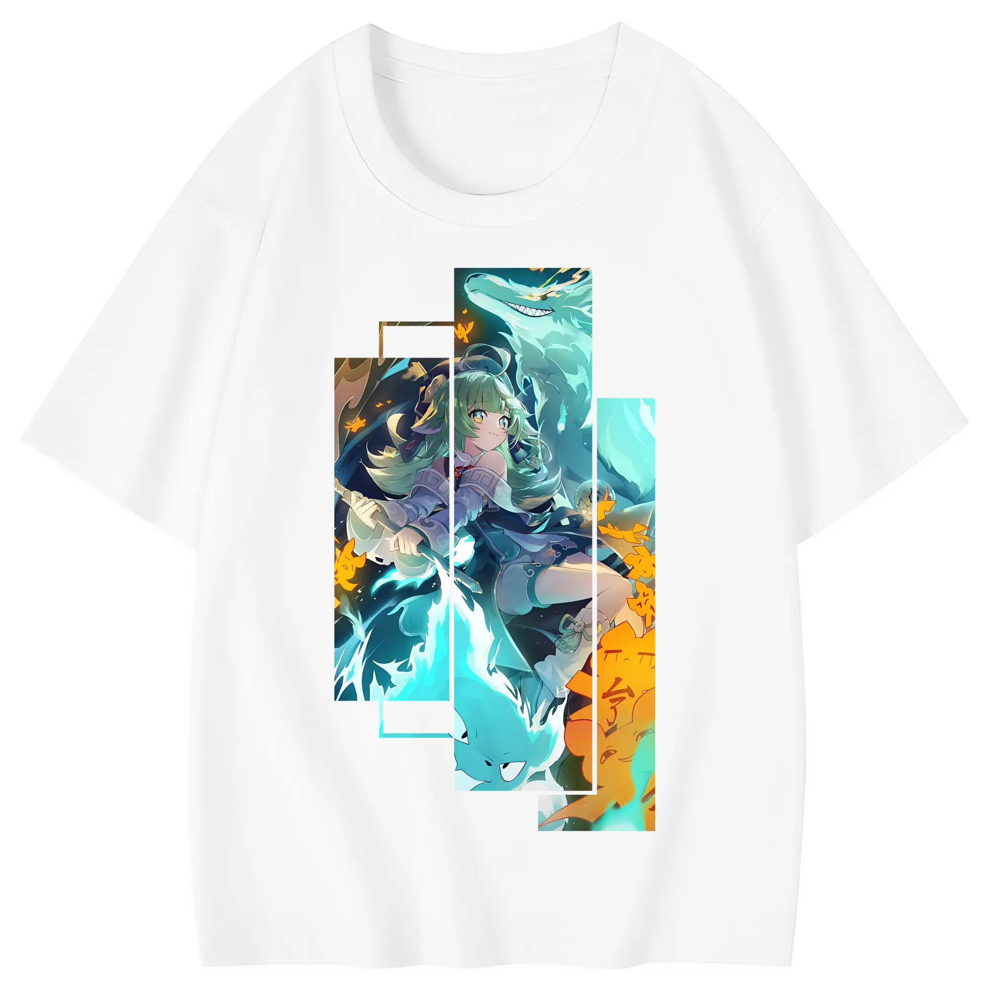 崩壊：スターレイル グッズ フォフォ - 綿100％ キッズTシャツ ・ フロントプリント ・ 快適 通気性 ・ スポーツ カジュアル 散歩用