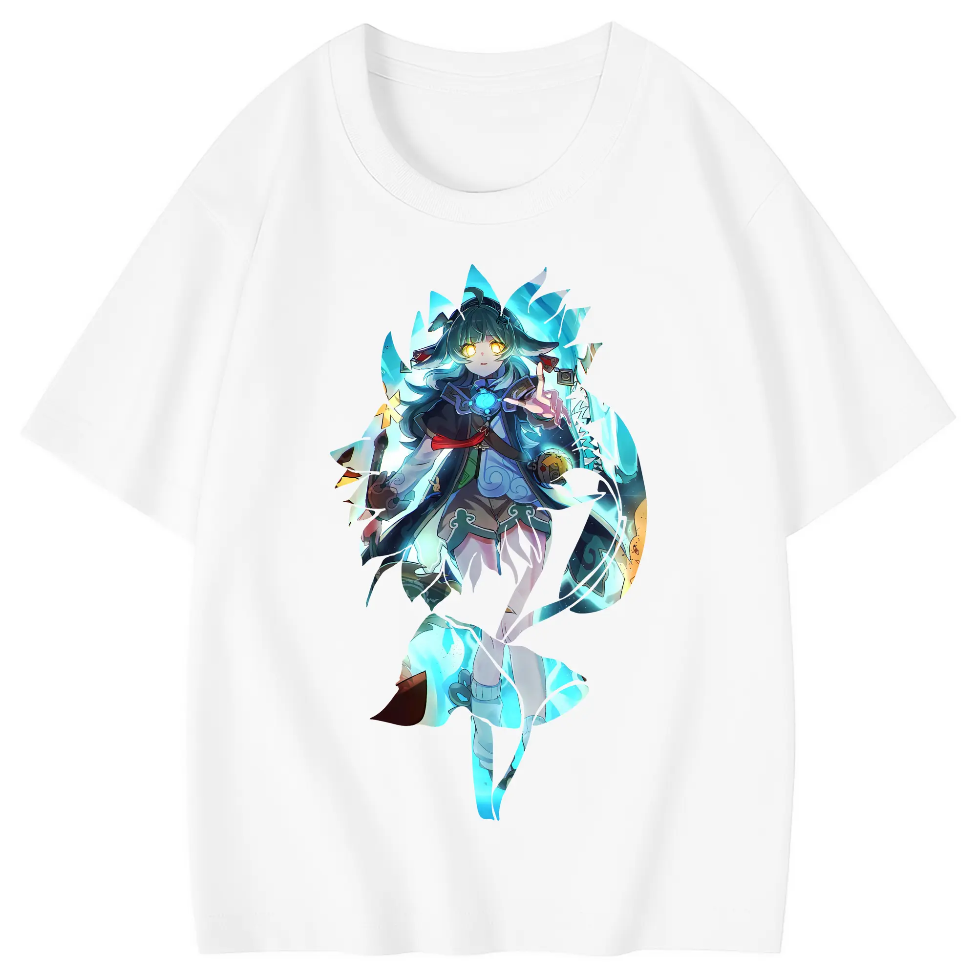 崩壊：スターレイル グッズ フォフォ - 綿100％ キッズTシャツ ・ フロントプリント ・ 快適 通気性 ・ スポーツ カジュアル 散歩用