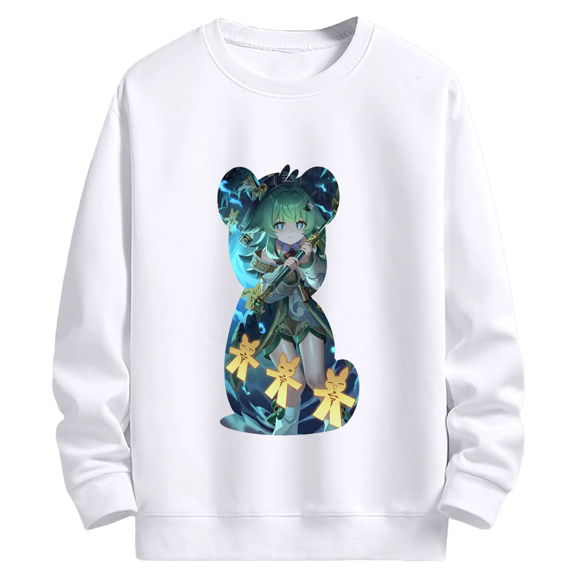 崩壊：スターレイル グッズ フォフォ - 高品質 クルーネック スウェット ・ コットン59％ ポリエステル41％ ・ ユニセックス 長袖 トレーナー ・ カジュアル デイリー スポーツ 散歩用