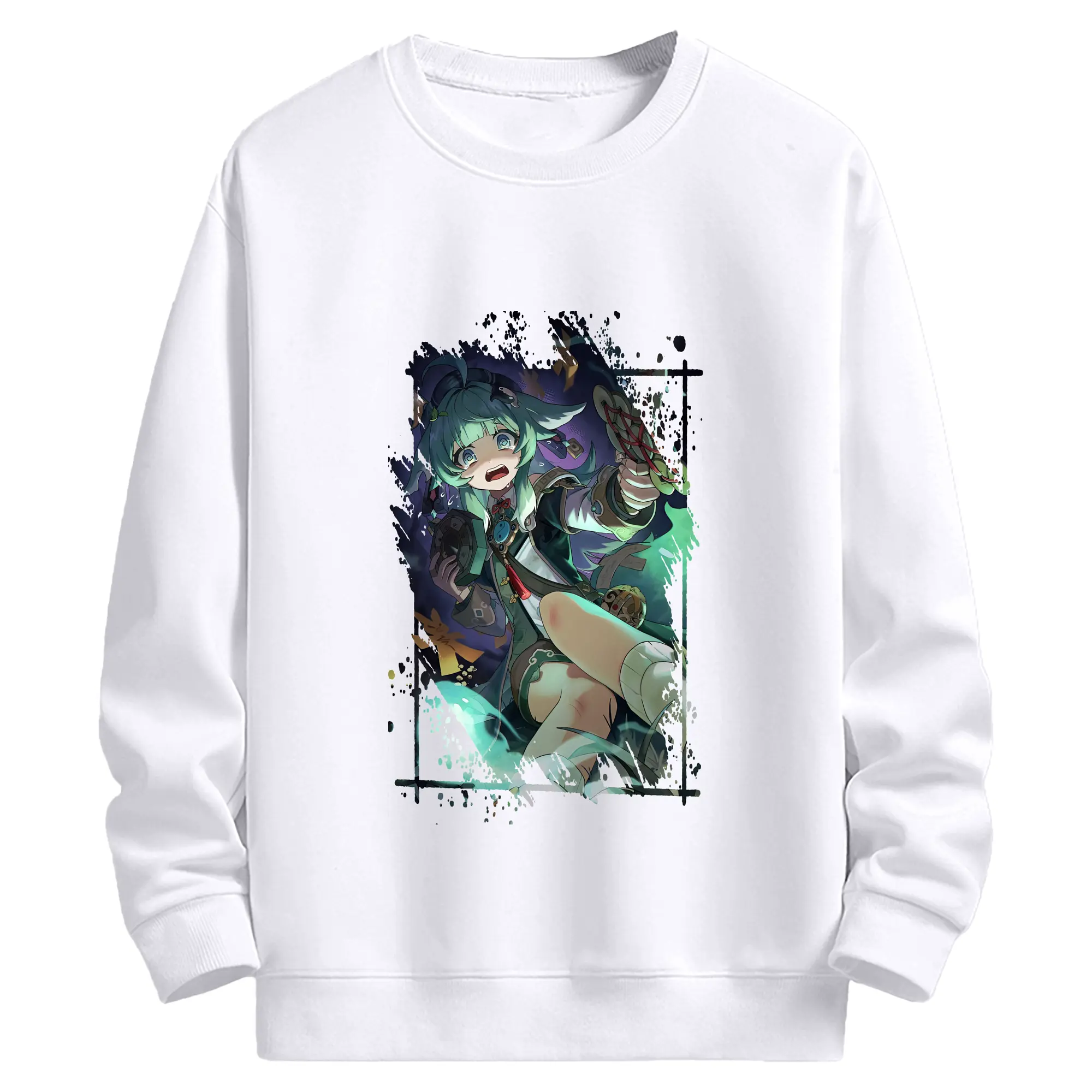 崩壊：スターレイル グッズ フォフォ - 高品質 クルーネック スウェット ・ コットン59％ ポリエステル41％ ・ ユニセックス 長袖 トレーナー ・ カジュアル デイリー スポーツ 散歩用