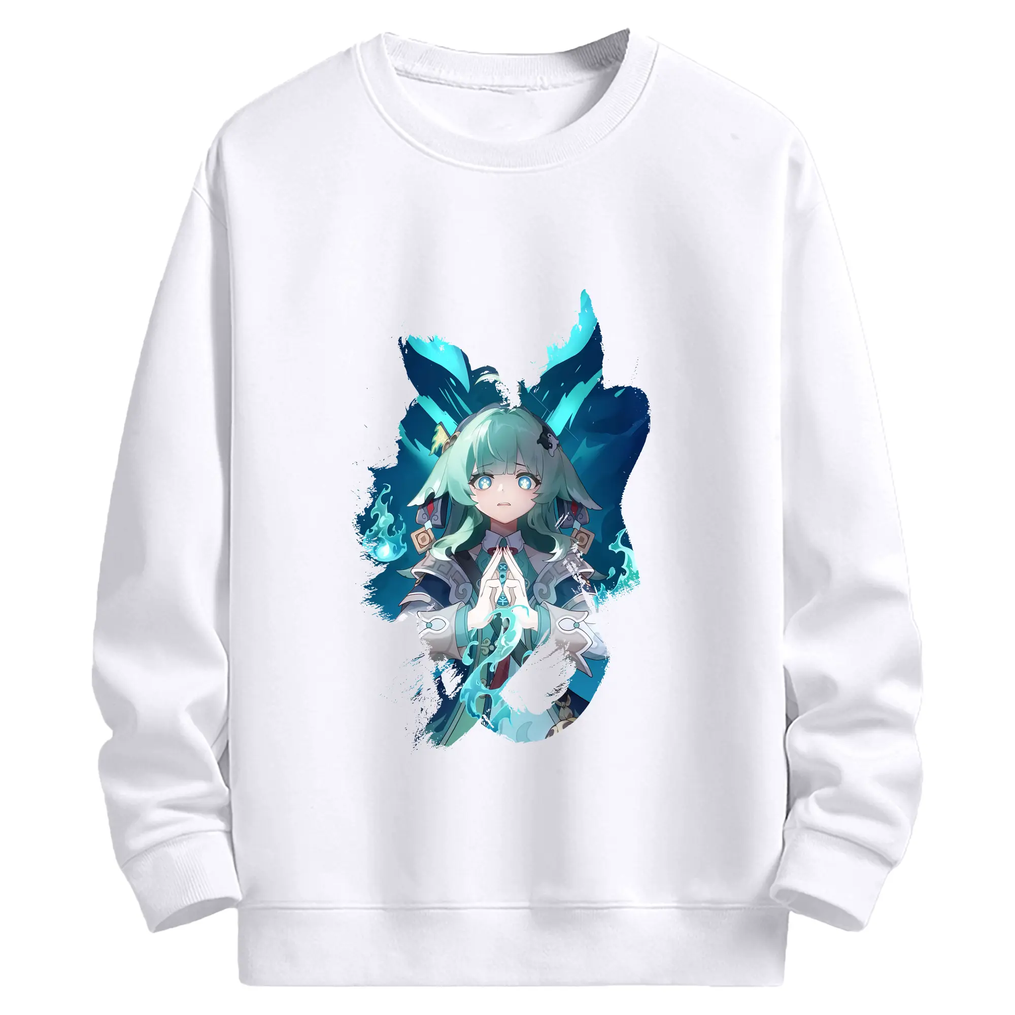 崩壊：スターレイル グッズ フォフォ - 高品質 クルーネック スウェット ・ コットン59％ ポリエステル41％ ・ ユニセックス 長袖 トレーナー ・ カジュアル デイリー スポーツ 散歩用