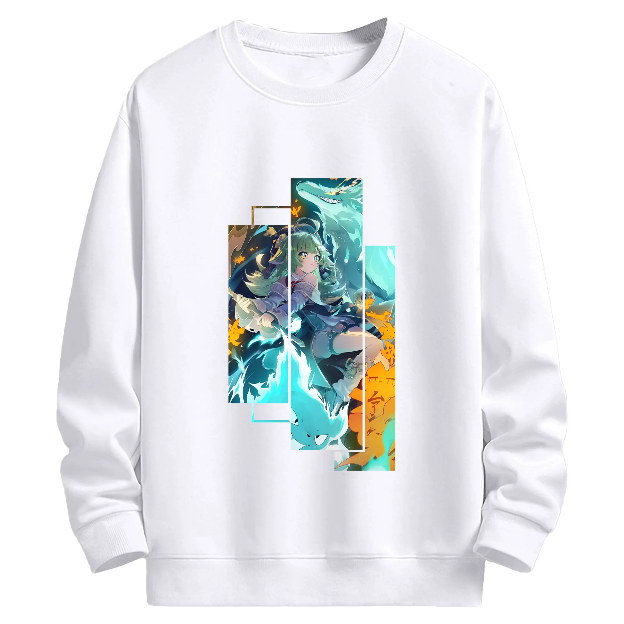 崩壊：スターレイル グッズ フォフォ - 高品質 クルーネック スウェット ・ コットン59％ ポリエステル41％ ・ ユニセックス 長袖 トレーナー ・ カジュアル デイリー スポーツ 散歩用