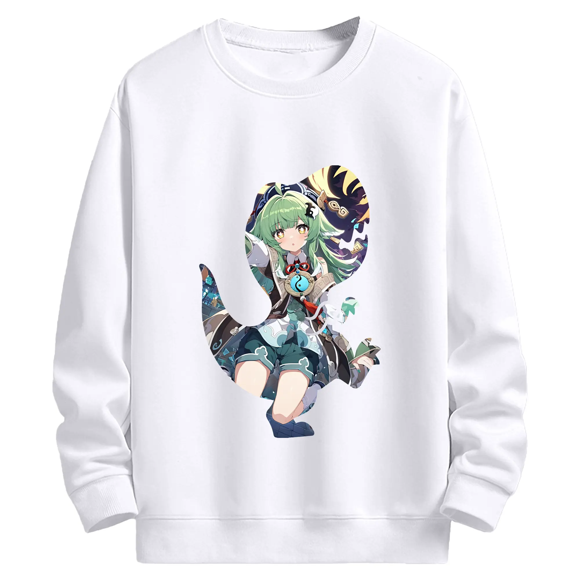 崩壊：スターレイル グッズ フォフォ - 高品質 クルーネック スウェット ・ コットン59％ ポリエステル41％ ・ ユニセックス 長袖 トレーナー ・ カジュアル デイリー スポーツ 散歩用