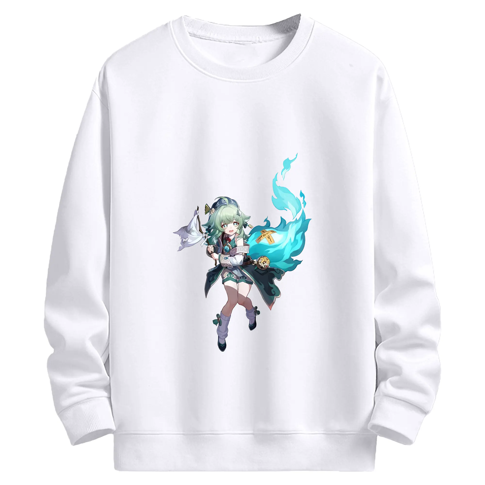 崩壊：スターレイル グッズ フォフォ - 高品質 クルーネック スウェット ・ コットン59％ ポリエステル41％ ・ ユニセックス 長袖 トレーナー ・ カジュアル デイリー スポーツ 散歩用