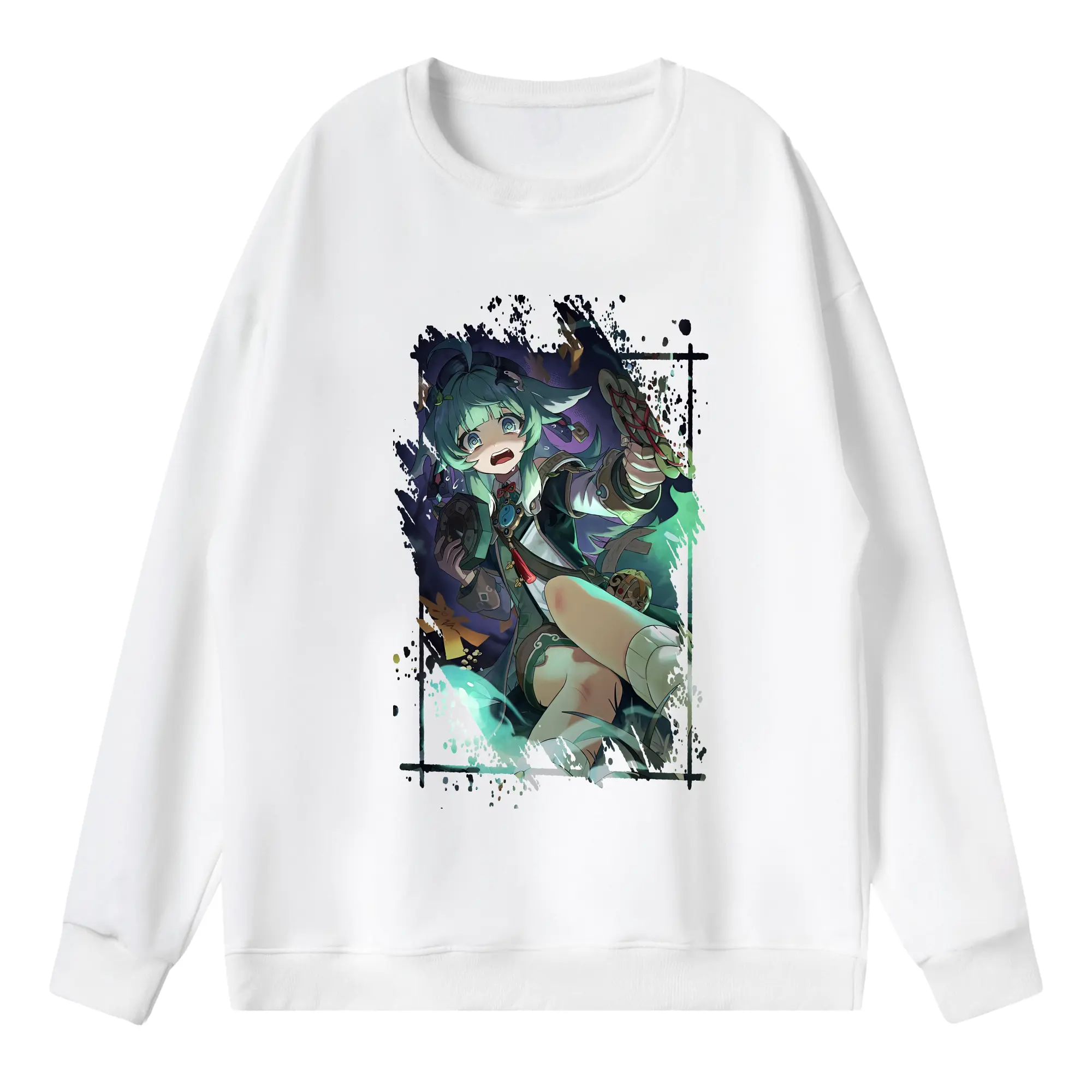 崩壊：スターレイル グッズ フォフォ - 薄手 クルーネック スウェット 裏毛260g · ポリエステル 春秋向け カジュアル 男女兼用 · トレーナー デイリー スポーツ 散歩に最適