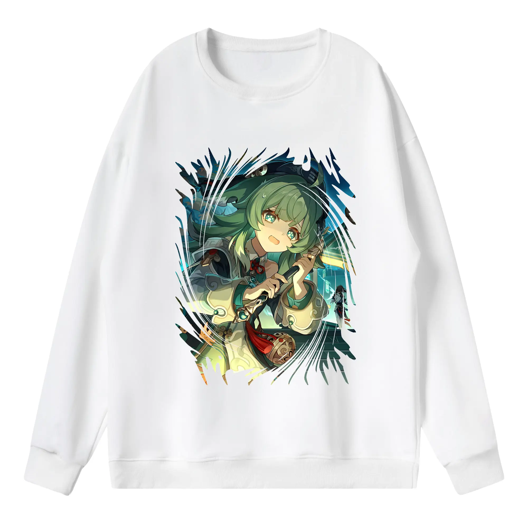 崩壊：スターレイル グッズ フォフォ - 薄手 クルーネック スウェット 裏毛260g · ポリエステル 春秋向け カジュアル 男女兼用 · トレーナー デイリー スポーツ 散歩に最適