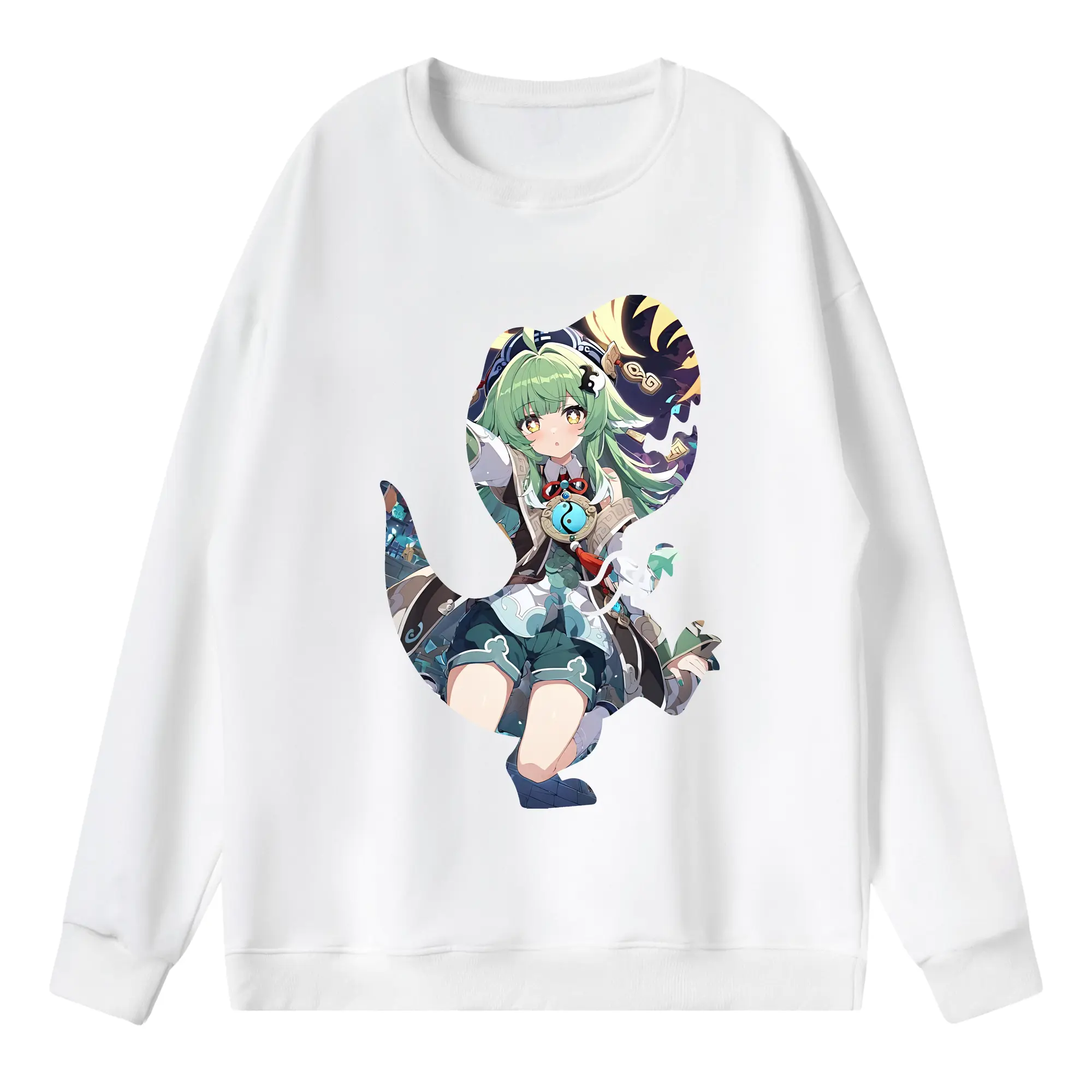 崩壊：スターレイル グッズ フォフォ - 薄手 クルーネック スウェット 裏毛260g · ポリエステル 春秋向け カジュアル 男女兼用 · トレーナー デイリー スポーツ 散歩に最適