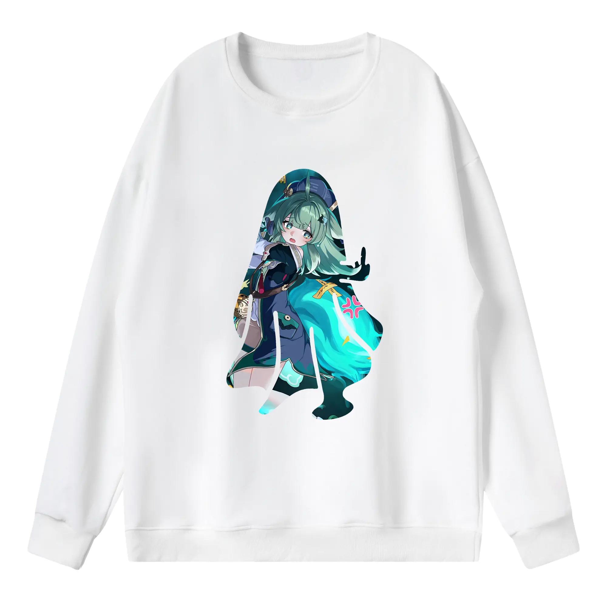 崩壊：スターレイル グッズ フォフォ - 薄手 クルーネック スウェット 裏毛260g · ポリエステル 春秋向け カジュアル 男女兼用 · トレーナー デイリー スポーツ 散歩に最適