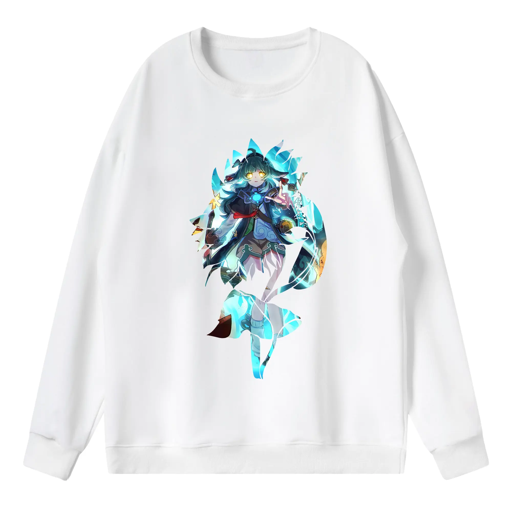 崩壊：スターレイル グッズ フォフォ - 薄手 クルーネック スウェット 裏毛260g · ポリエステル 春秋向け カジュアル 男女兼用 · トレーナー デイリー スポーツ 散歩に最適