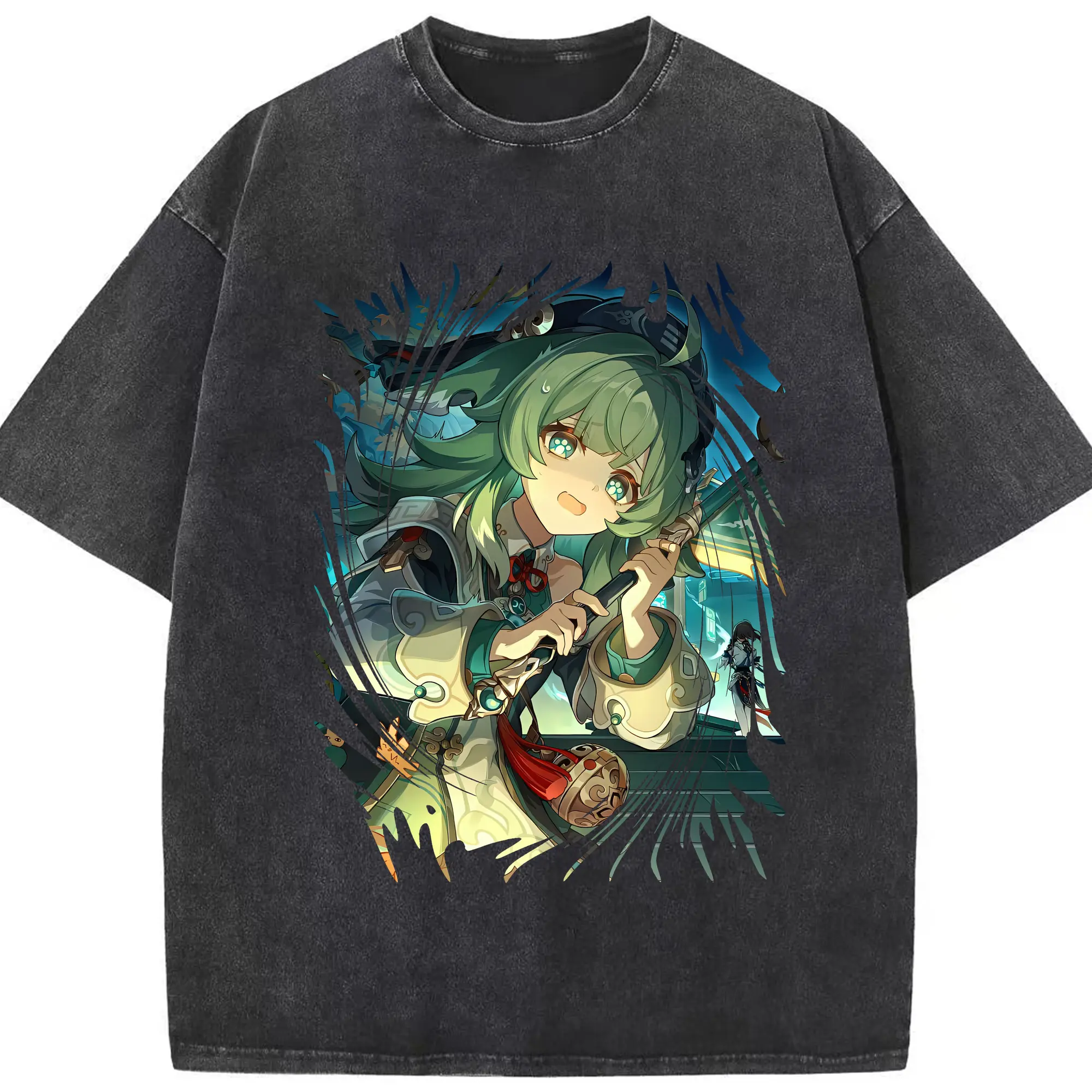 崩壊：スターレイル グッズ フォフォ - 綿100％ ヴィンテージ風 半袖Tシャツ ・ フロントプリント ・ 柔らか肌触り ・ 通気性 快適 ・ スポーツ カジュアル 外出用