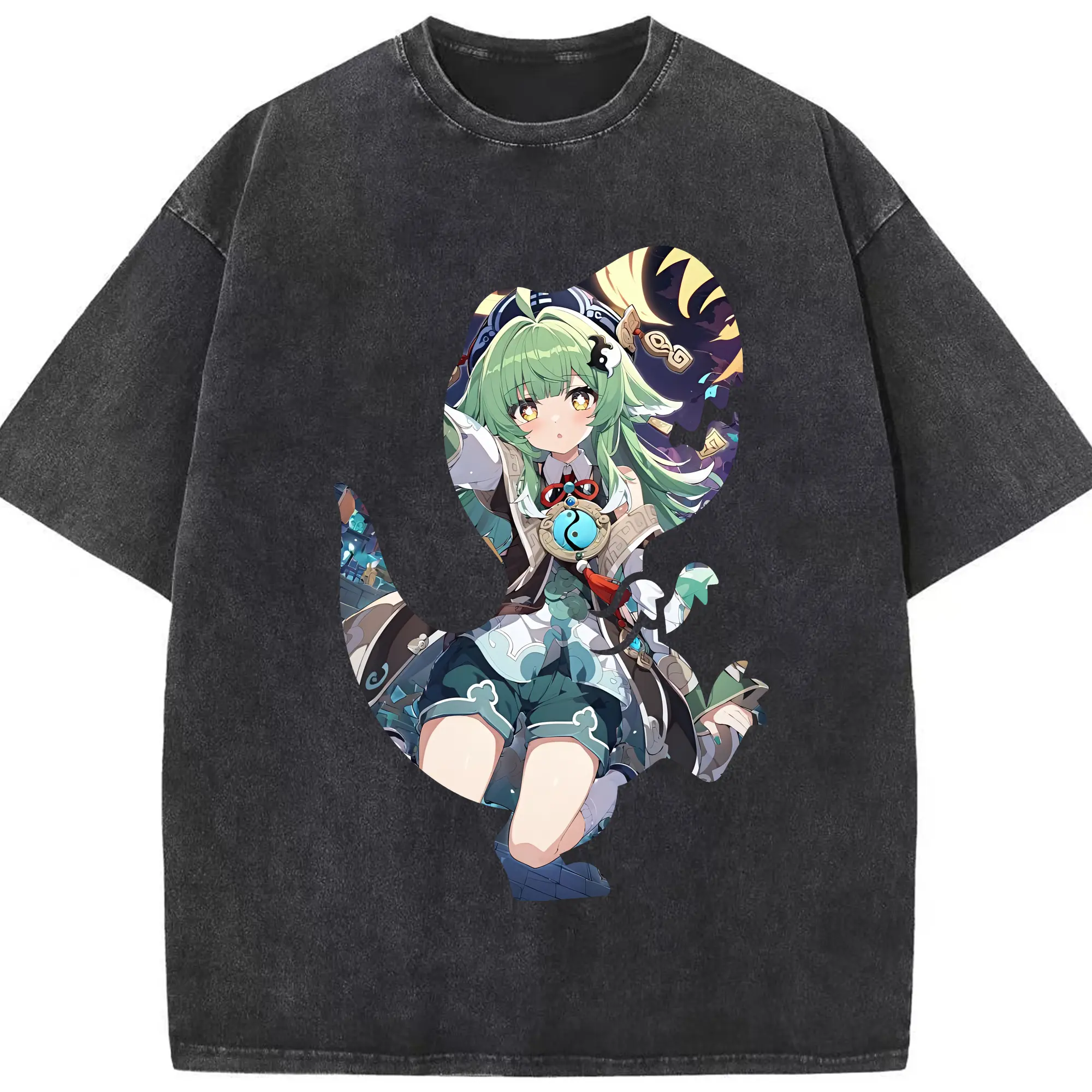 崩壊：スターレイル グッズ フォフォ - 綿100％ ヴィンテージ風 半袖Tシャツ ・ フロントプリント ・ 柔らか肌触り ・ 通気性 快適 ・ スポーツ カジュアル 外出用