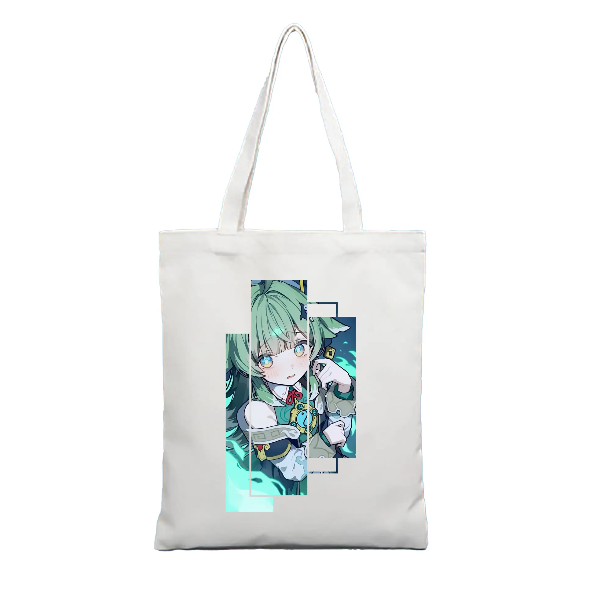 崩壊：スターレイル グッズ フォフォ - 縦型キャンバス手提げバッグ（トートバッグ） ・ キャンバス素材 ・ ショッピング用 ・ 軽量 丈夫 お手入れ簡単