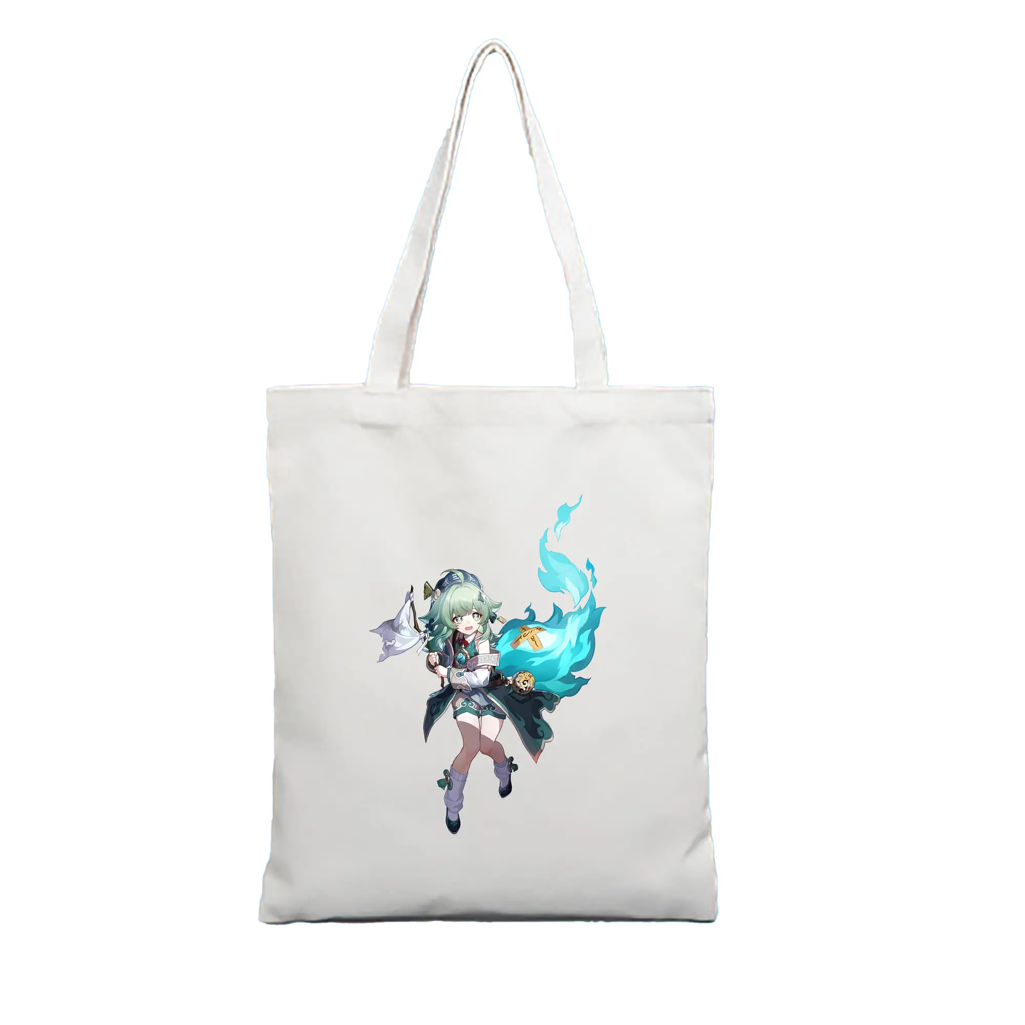 崩壊：スターレイル グッズ フォフォ - 縦型キャンバス手提げバッグ（トートバッグ） ・ キャンバス素材 ・ ショッピング用 ・ 軽量 丈夫 お手入れ簡単