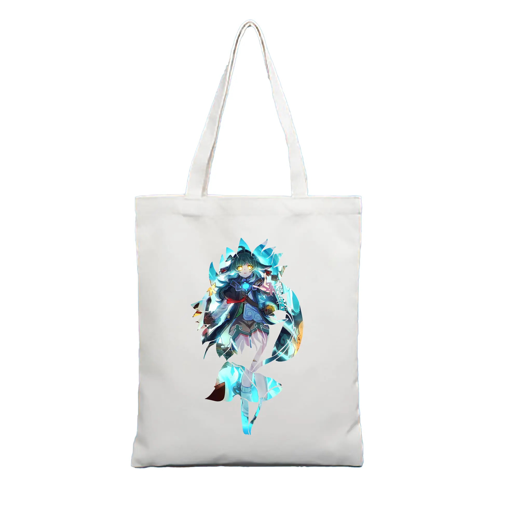 崩壊：スターレイル グッズ フォフォ - 縦型キャンバス手提げバッグ（トートバッグ） ・ キャンバス素材 ・ ショッピング用 ・ 軽量 丈夫 お手入れ簡単