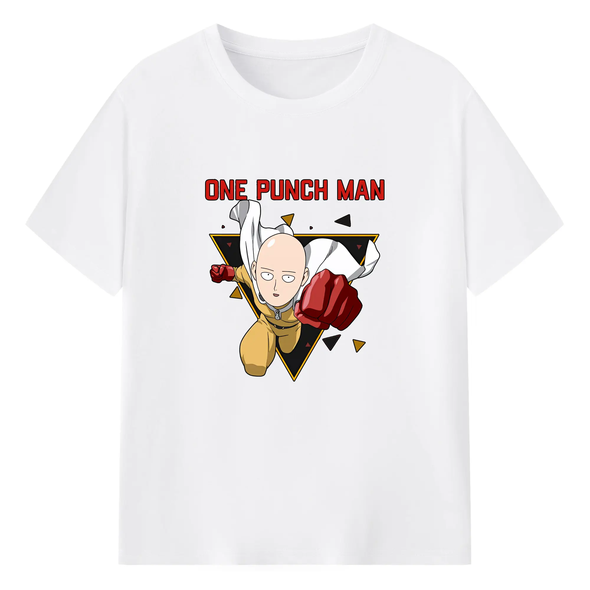 ワンパンマン グッズ サイタマ - 綿100％ 半袖Tシャツ ・ フロントプリント ・ 快適 通気性 ・ 日常使い 散歩 スポーツ用