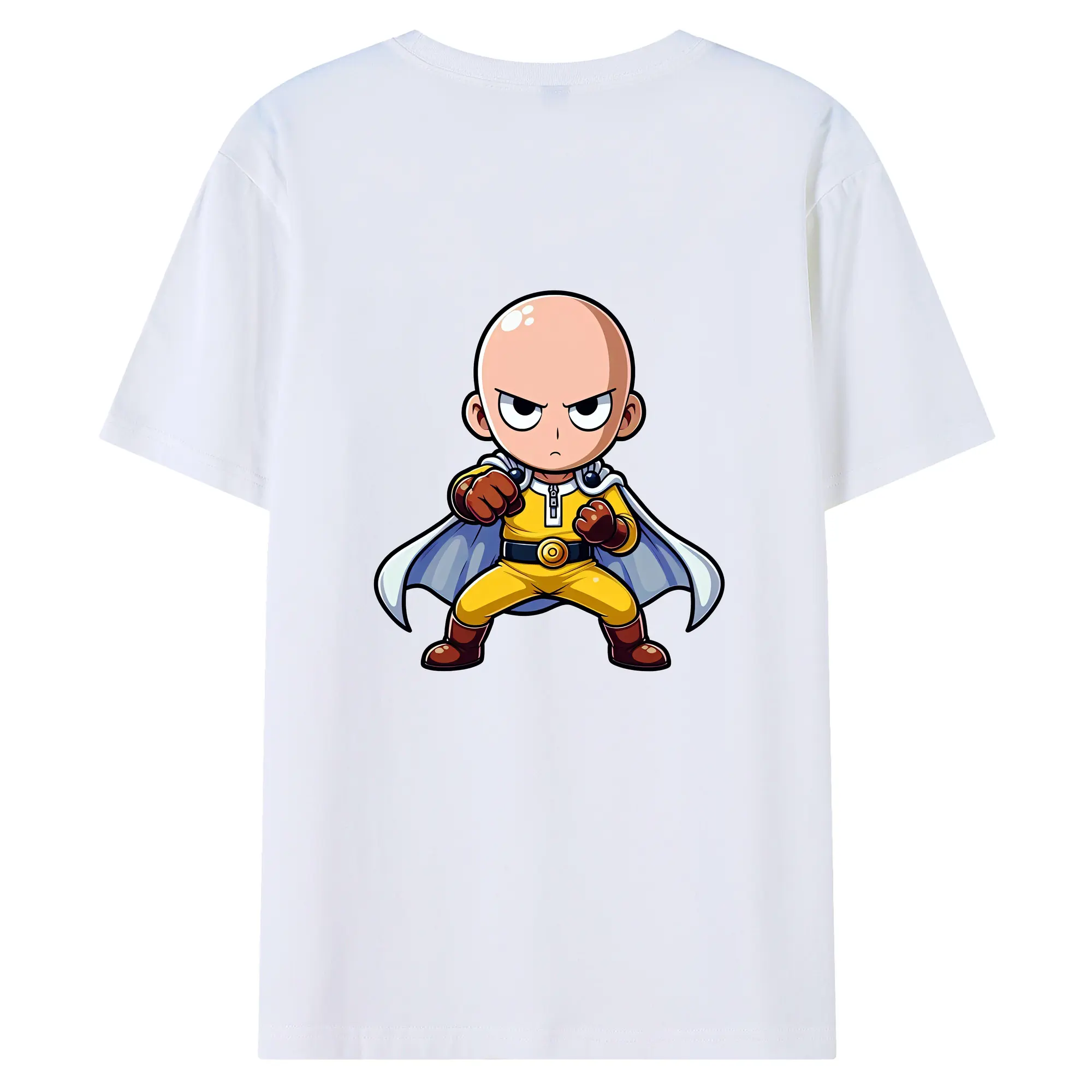 ワンパンマン グッズ サイタマ - 綿100％ 半袖Tシャツ ・ バックプリント ・ 快適 通気性 ・ 日常使い 散歩 スポーツ用