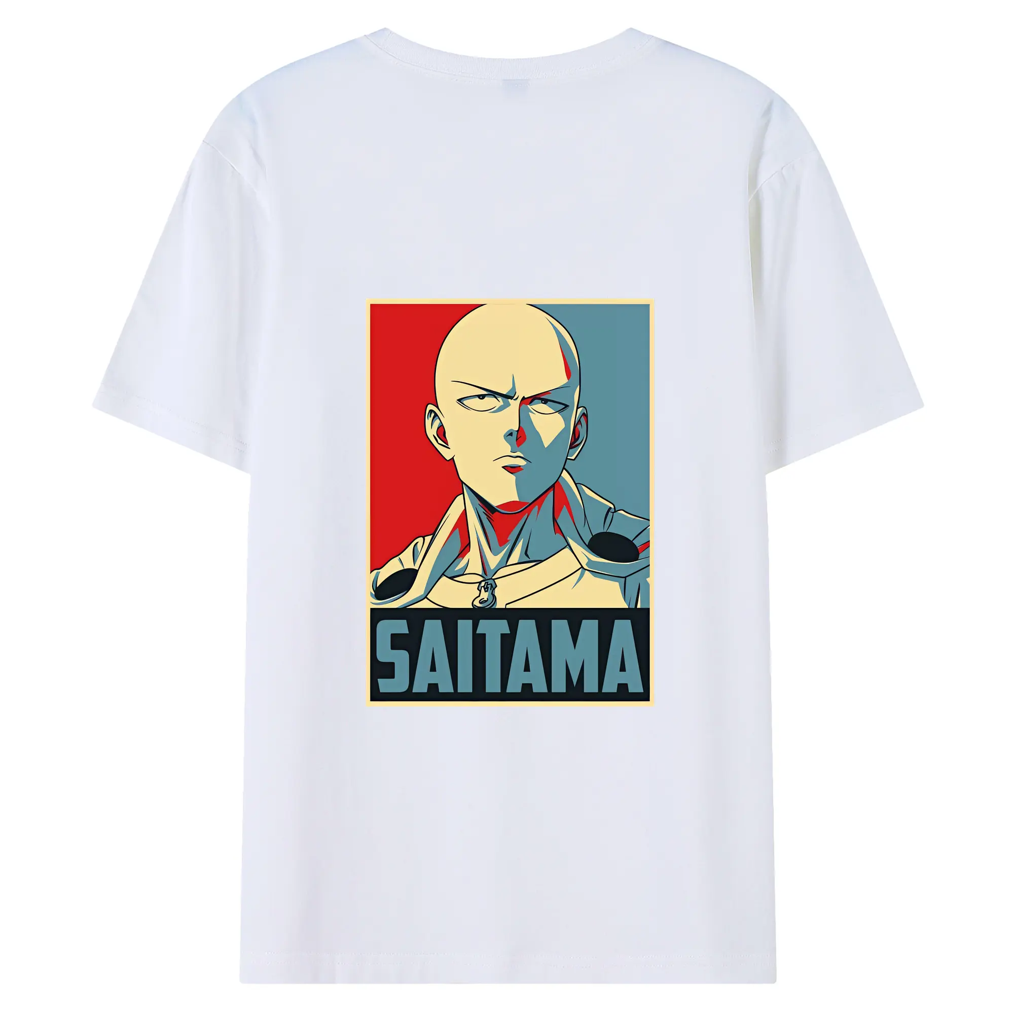 ワンパンマン グッズ サイタマ - 綿100％ 半袖Tシャツ ・ バックプリント ・ 快適 通気性 ・ 日常使い 散歩 スポーツ用