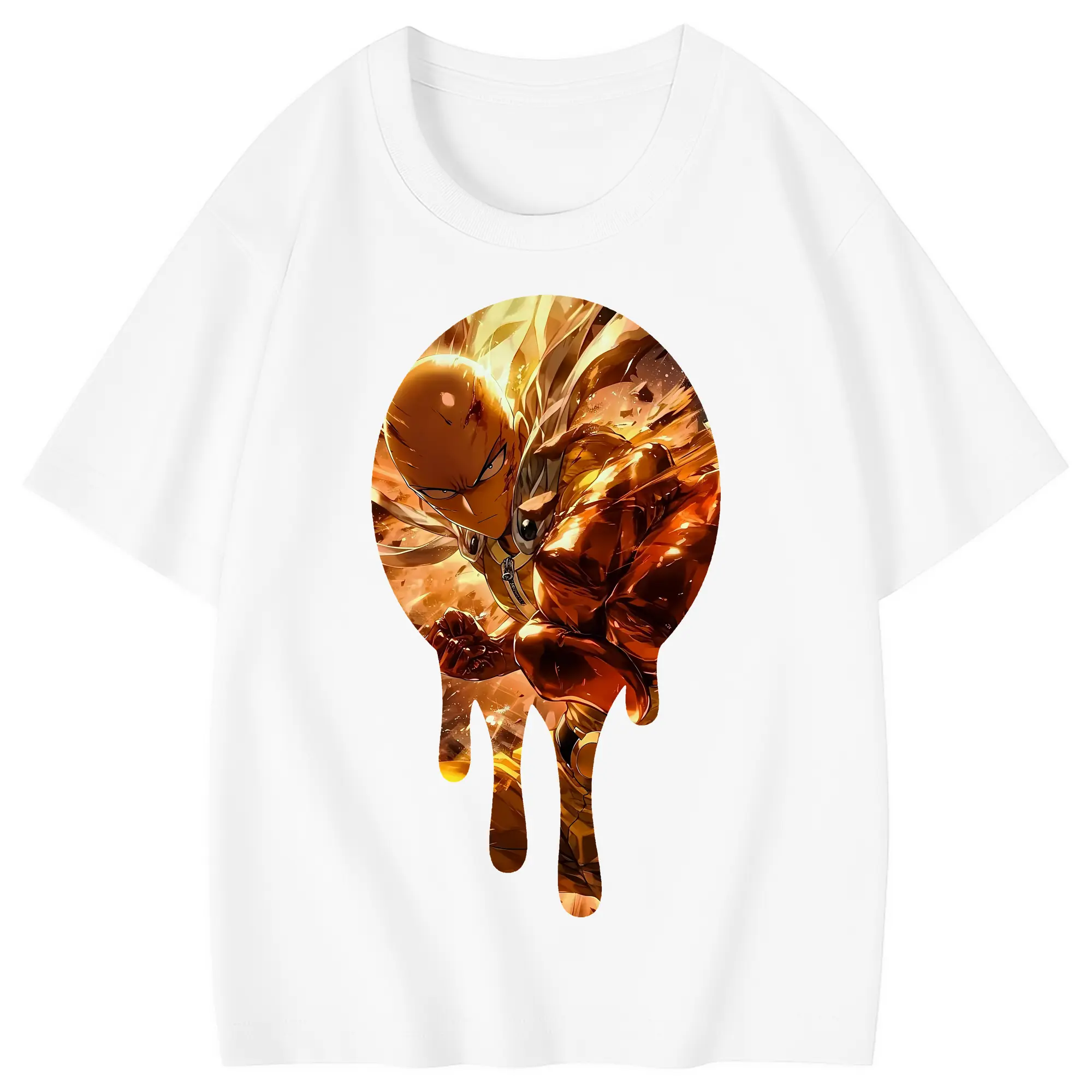 ワンパンマン グッズ サイタマ - 綿100％ キッズTシャツ ・ フロントプリント ・ 快適 通気性 ・ スポーツ カジュアル 散歩用