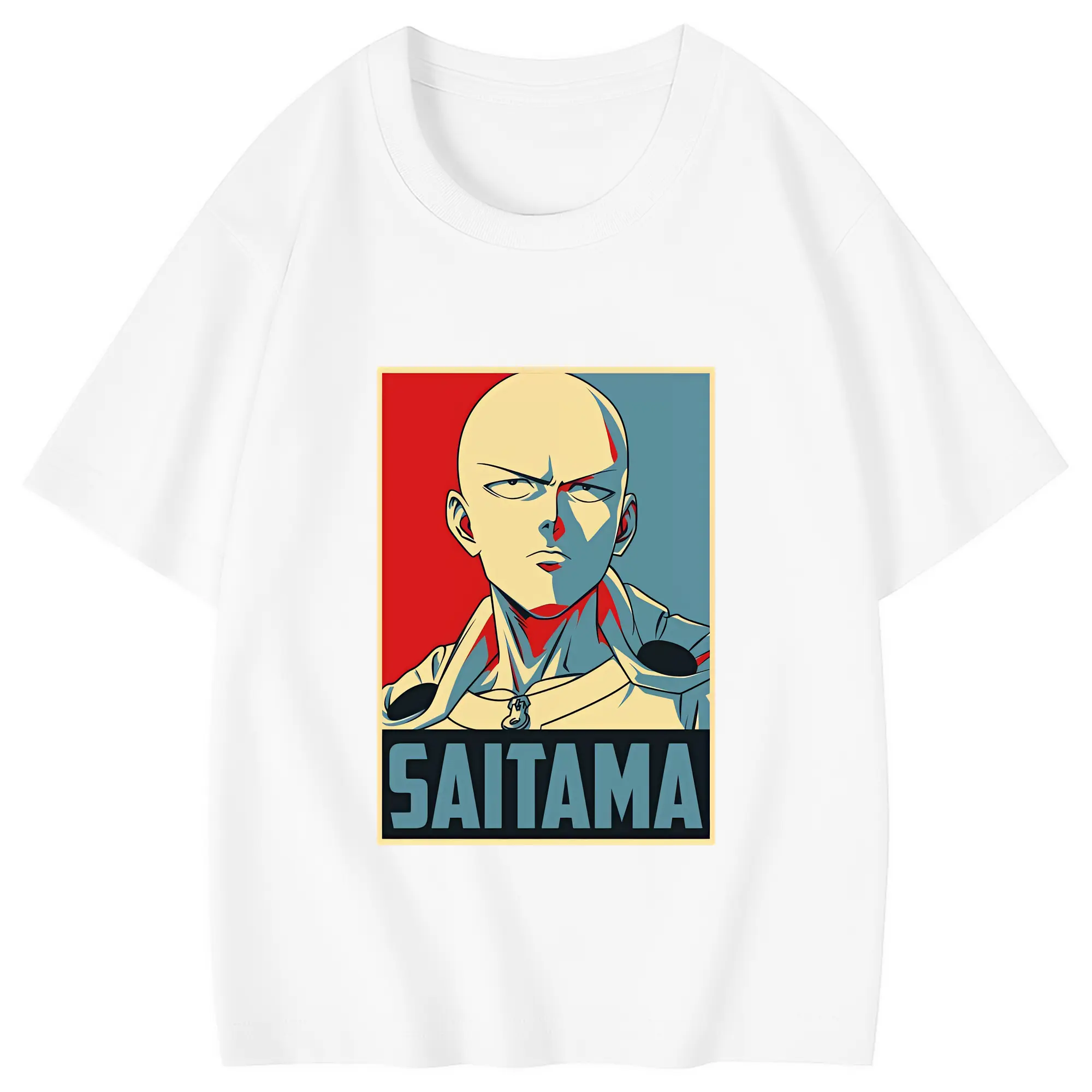 ワンパンマン グッズ サイタマ - 綿100％ キッズTシャツ ・ フロントプリント ・ 快適 通気性 ・ スポーツ カジュアル 散歩用