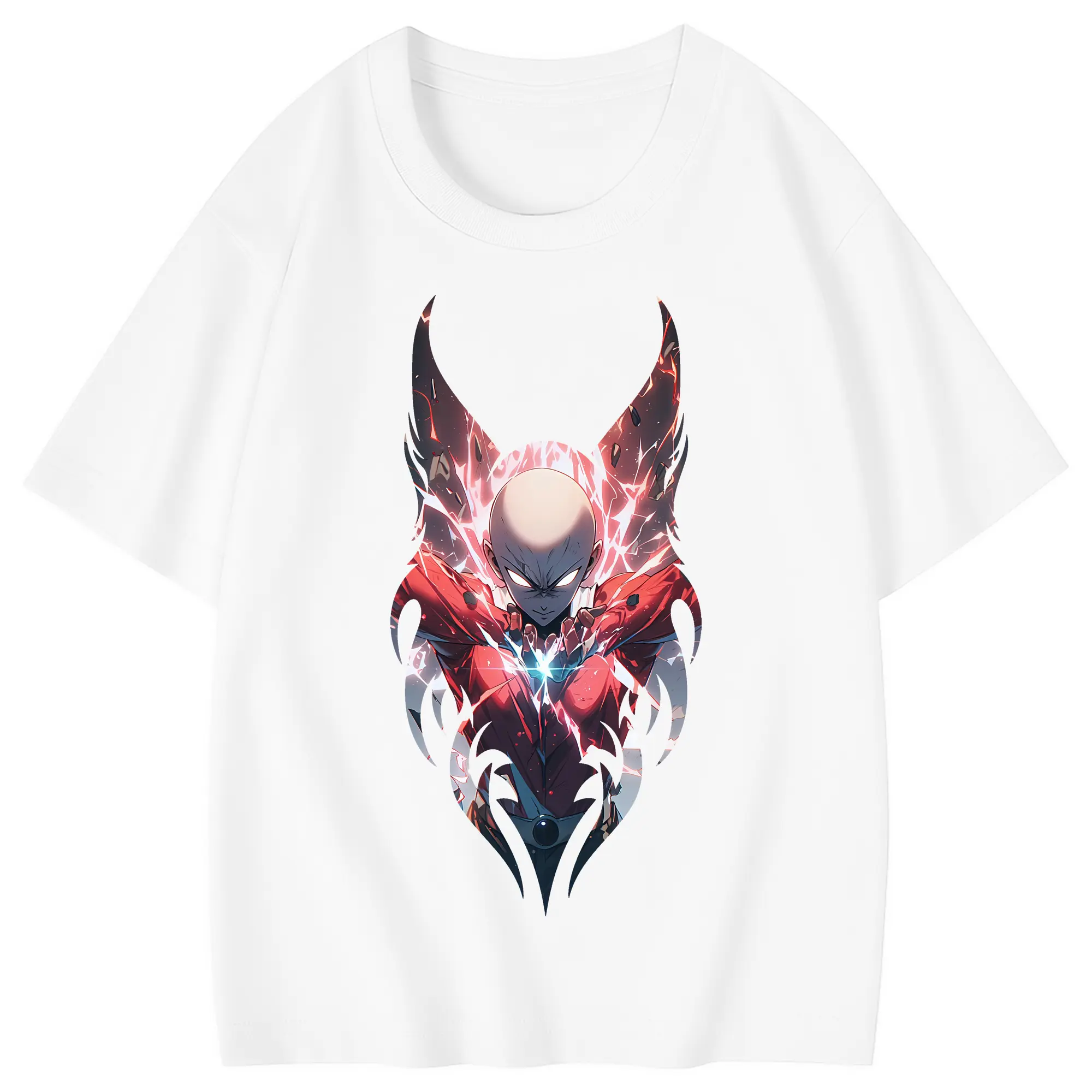 ワンパンマン グッズ サイタマ - 綿100％ キッズTシャツ ・ フロントプリント ・ 快適 通気性 ・ スポーツ カジュアル 散歩用