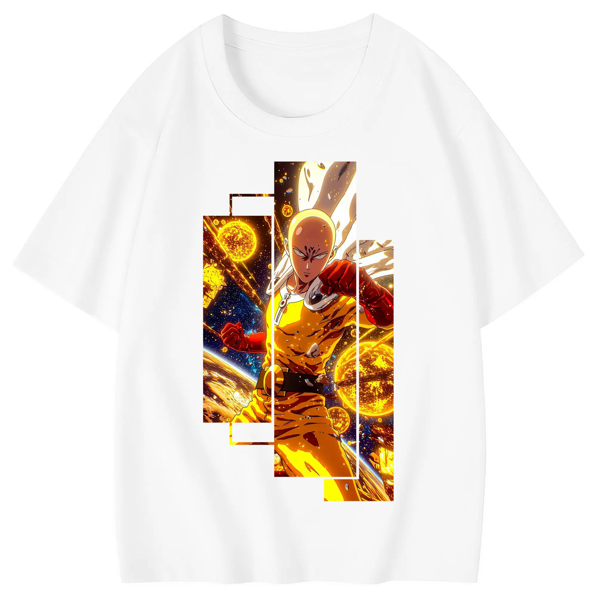 ワンパンマン グッズ サイタマ - 綿100％ キッズTシャツ ・ フロントプリント ・ 快適 通気性 ・ スポーツ カジュアル 散歩用