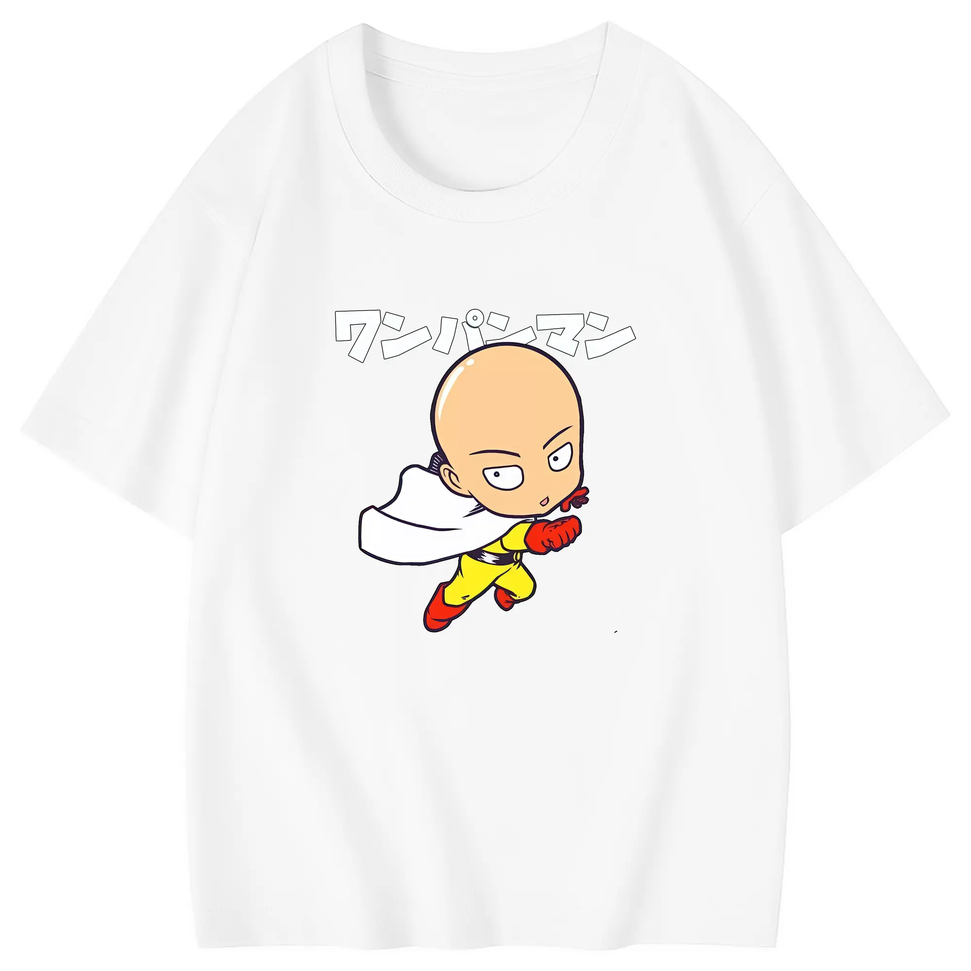ワンパンマン グッズ サイタマ - 綿100％ キッズTシャツ ・ フロントプリント ・ 快適 通気性 ・ スポーツ カジュアル 散歩用