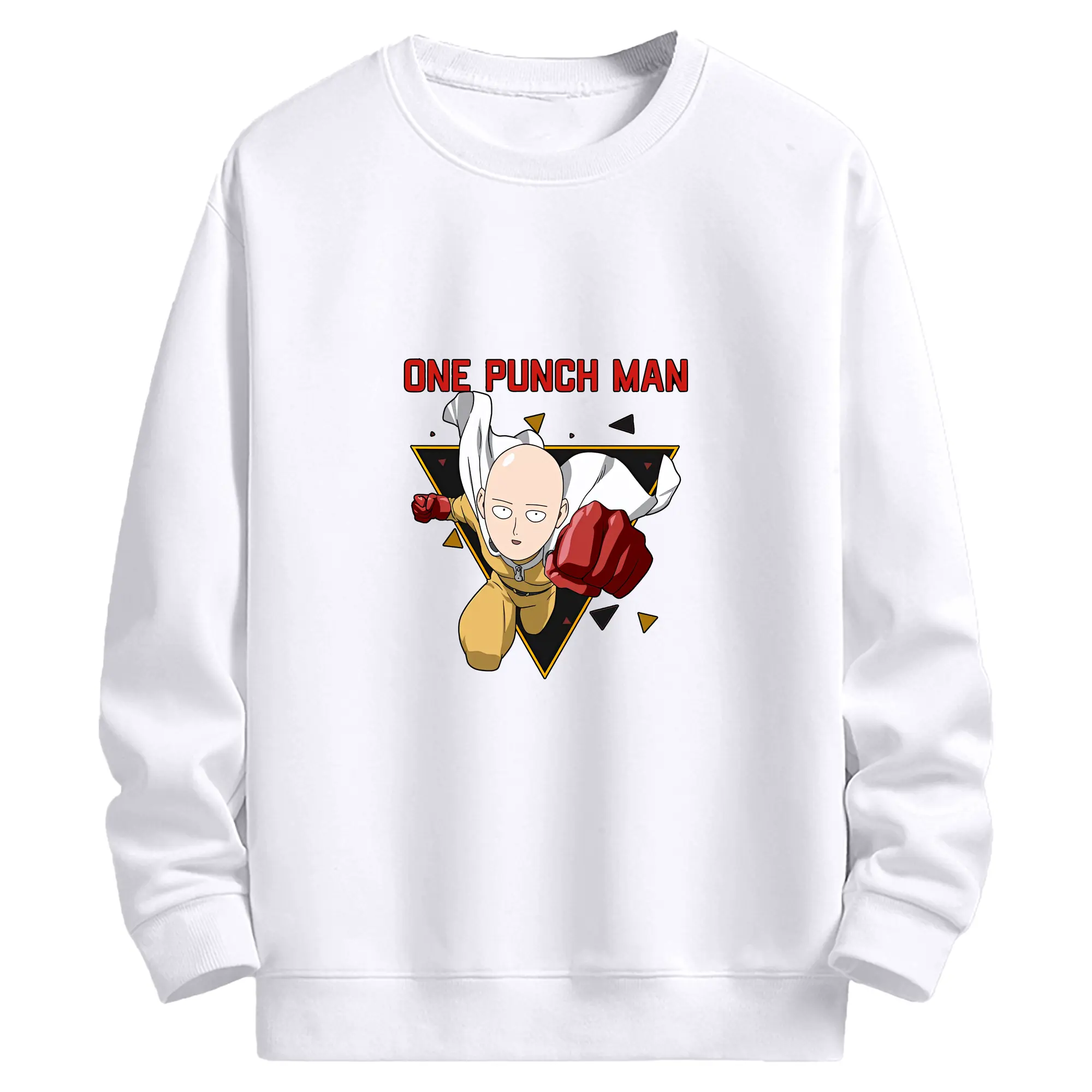ワンパンマン グッズ サイタマ - 高品質 クルーネック スウェット ・ コットン59％ ポリエステル41％ ・ ユニセックス 長袖 トレーナー ・ カジュアル デイリー スポーツ 散歩用