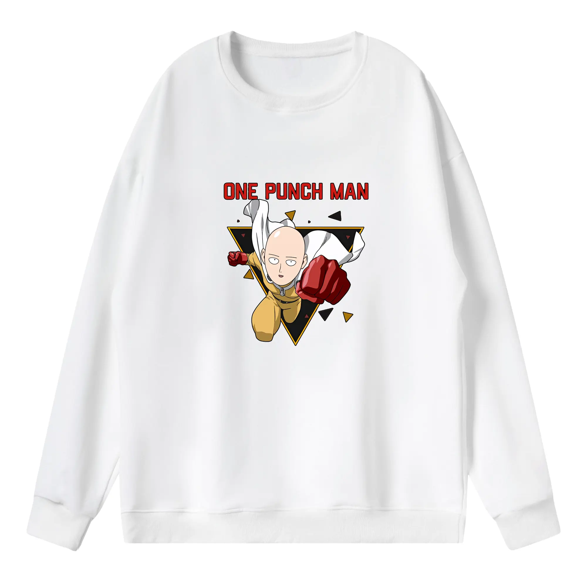 ワンパンマン グッズ サイタマ - 薄手 クルーネック スウェット 裏毛260g · ポリエステル 春秋向け カジュアル 男女兼用 · トレーナー デイリー スポーツ 散歩に最適