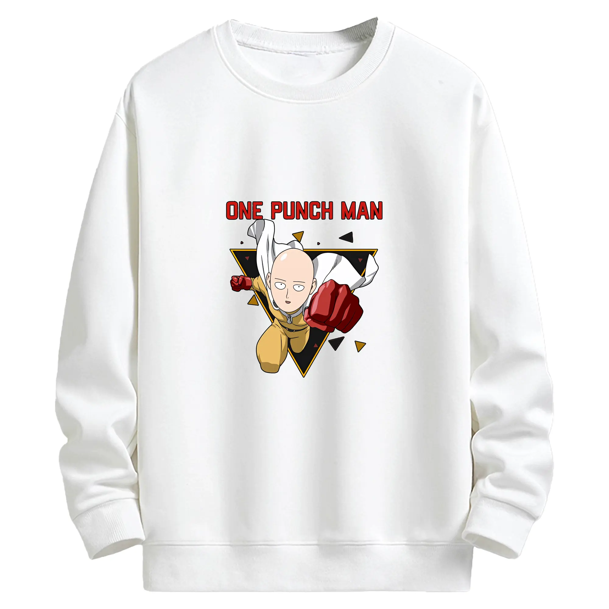 ワンパンマン グッズ サイタマ - キッズ クルーネックスウェットシャツ ・ フロントプリント ・ 綿80％ ポリエステル20％ ・ 快適 通学 スポーツ 日常使い お散歩用