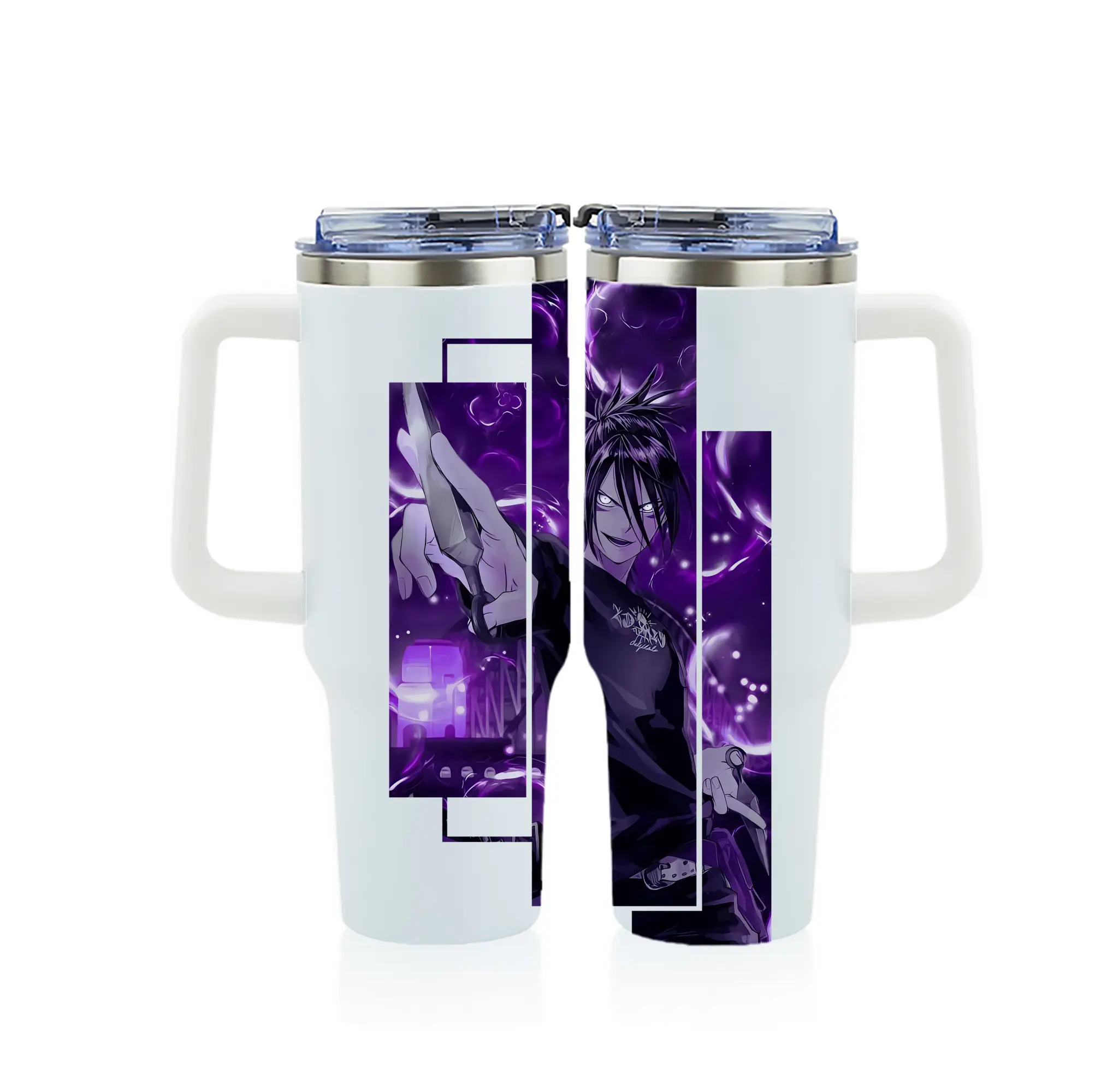 ワンパンマン グッズ 音速のソニック - 1200mL フルプリント車用タンブラー ・ 304ステンレス 内側 ・ 201ステンレス 外側 ・ 保温 保冷 ・ 通勤 ドライブ アウトドア用